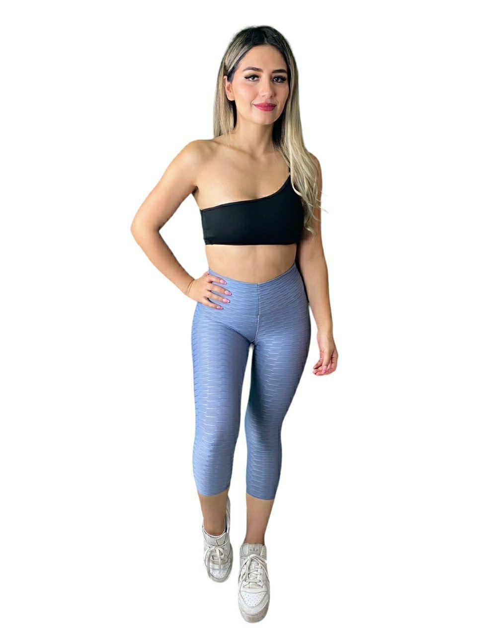 Calza Capri Deportiva Texturizada Mujer-0