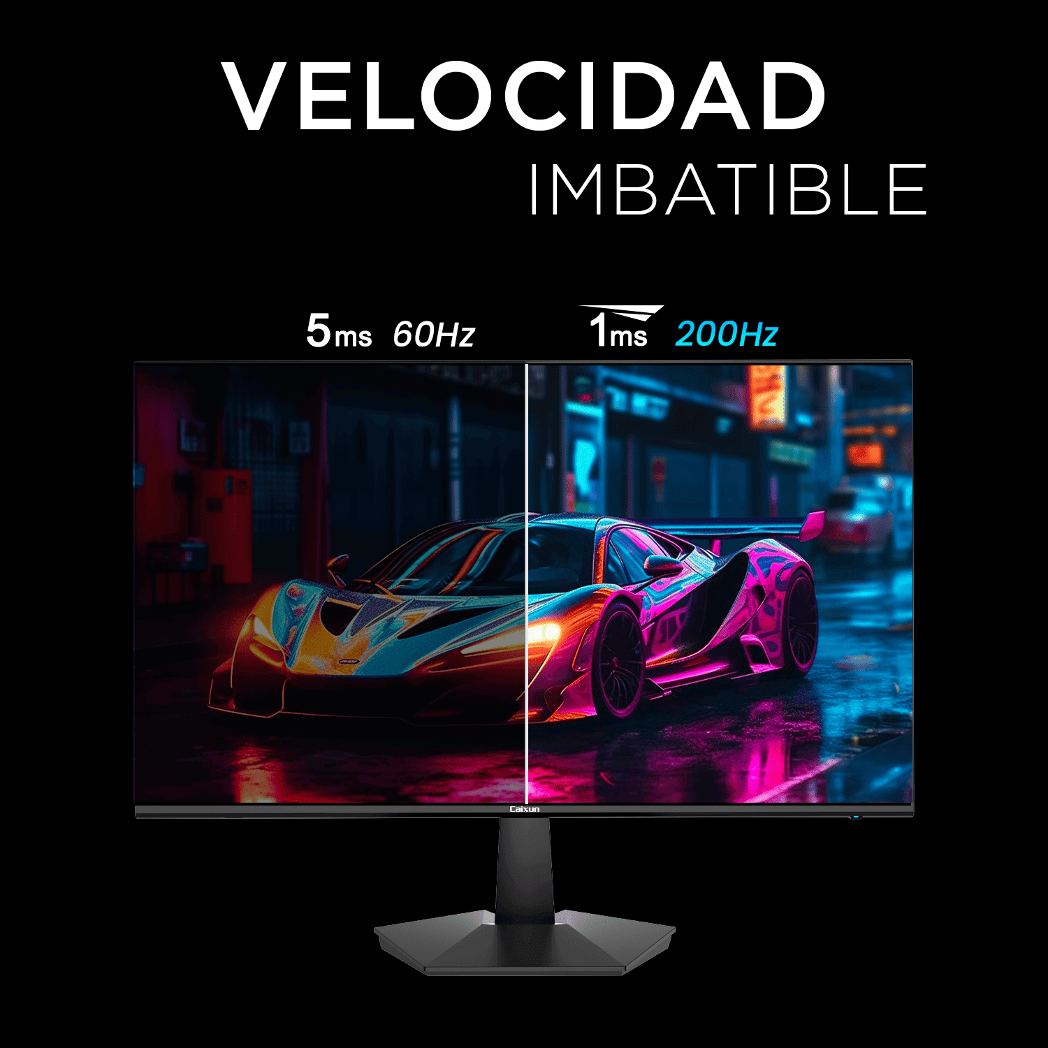 Monitor Gamer Plano Caixun 24 FHD VA 200Hz HDMI DP 1ms C24X1F-5
