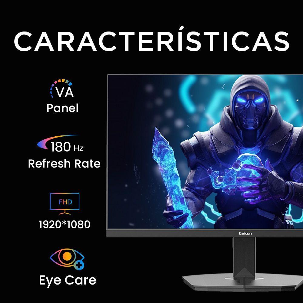 Monitor Gamer Plano Caixun 24" FHD VA 180Hz sRGB110% HDMI DP C24F4F-2