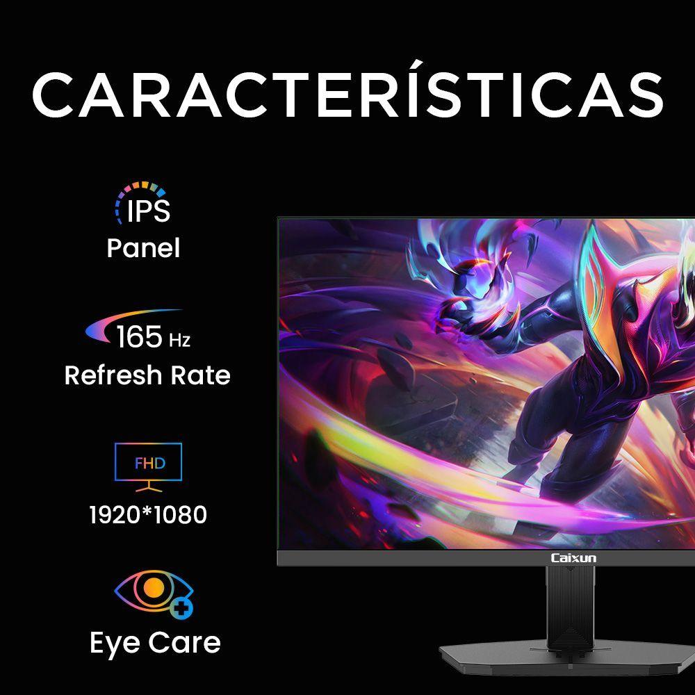 Monitor Gamer Plano Caixun 27" FHD IPS 165Hz sRGB120% HDMI DP C27F4F-2