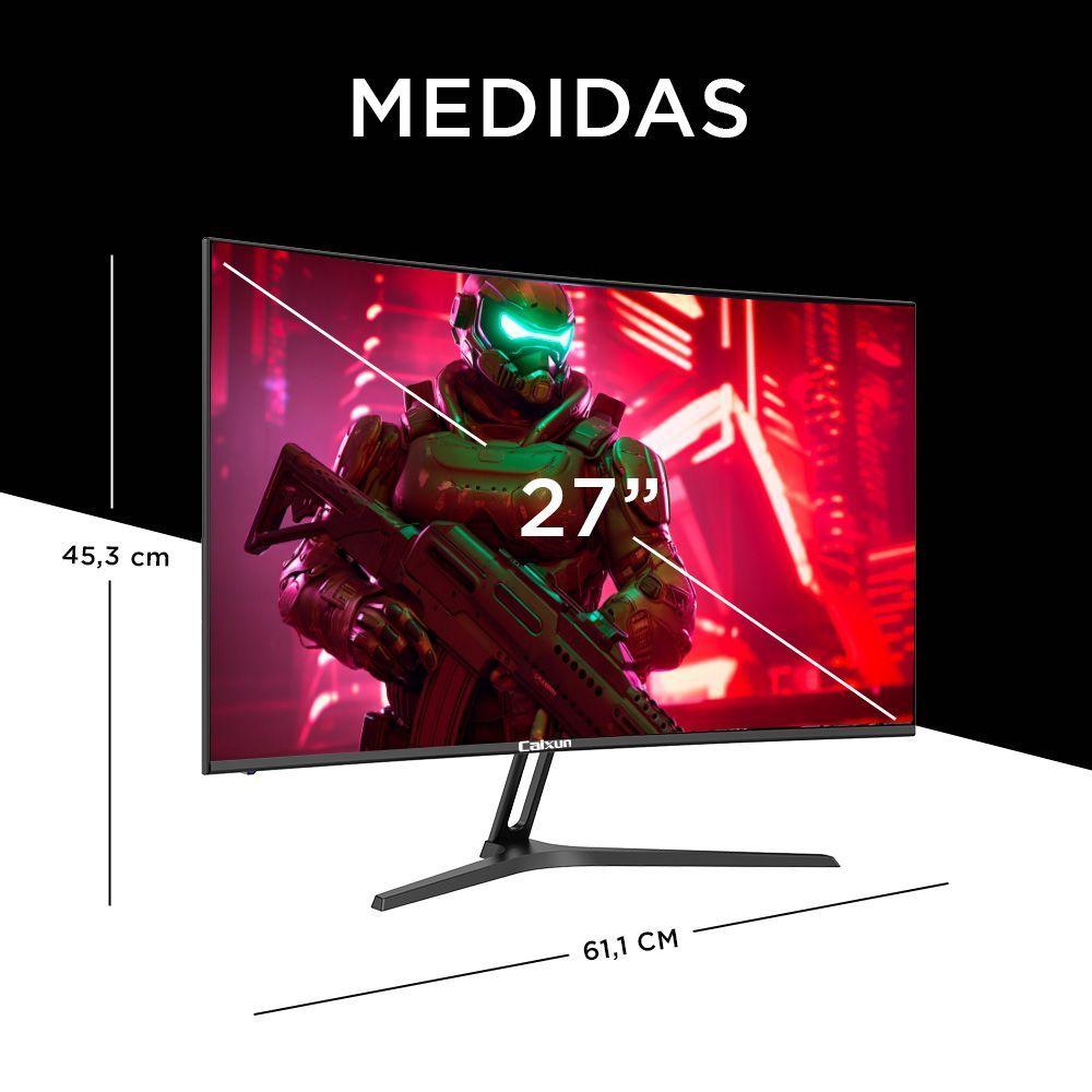 Monitor Gamer Curvo Caixun 27" FHD VA 1500R 240Hz sRGB 128% HDMI 2.1 DP 1ms C27C1F-3