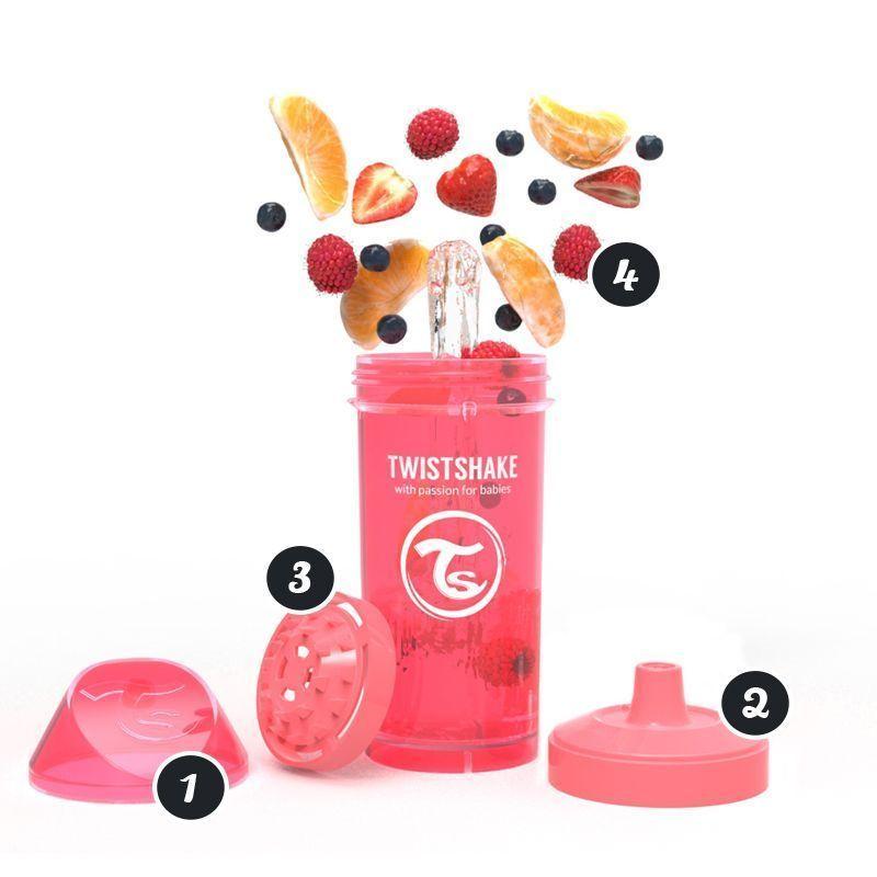 Vaso Antiderrame Kid 360 Ml 12+ Meses Rosa Pastel-2