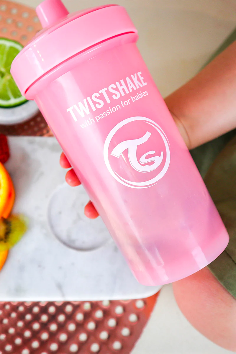 Vaso Antiderrame Kid 360 Ml 12+ Meses Rosa Pastel-3