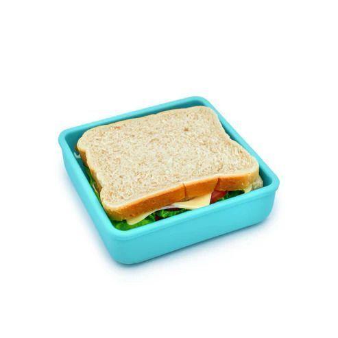 Contenedor de Silicona para Sandwich Azul Claro Melii-2