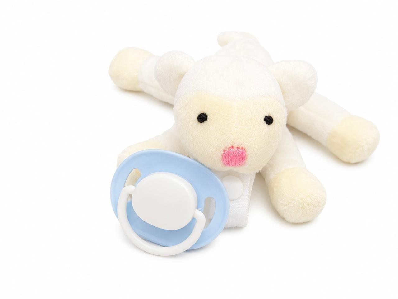 Peluche Portachupete Ovejita con Chupete de Silicona-0