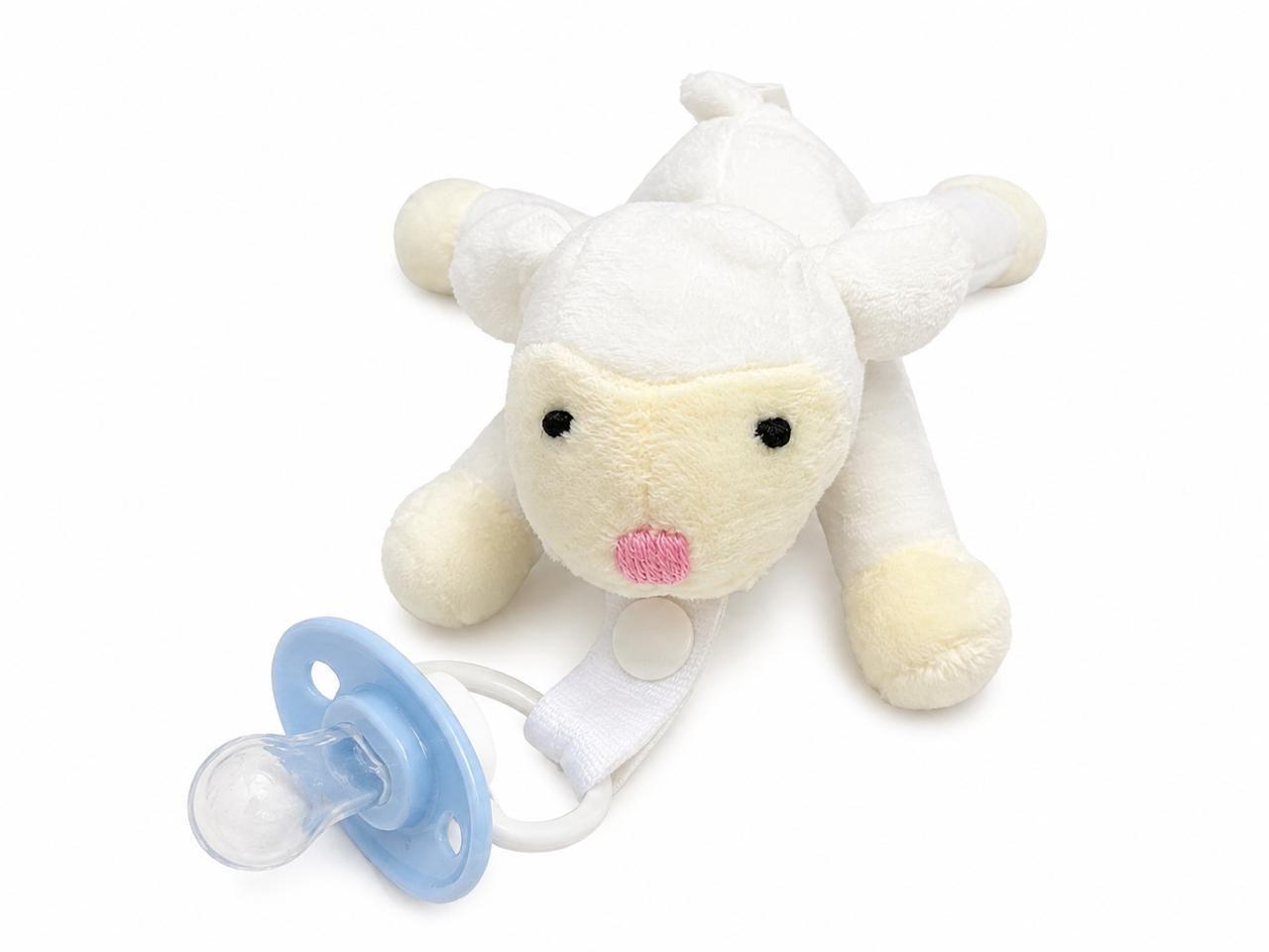 Peluche Portachupete Ovejita con Chupete de Silicona-2