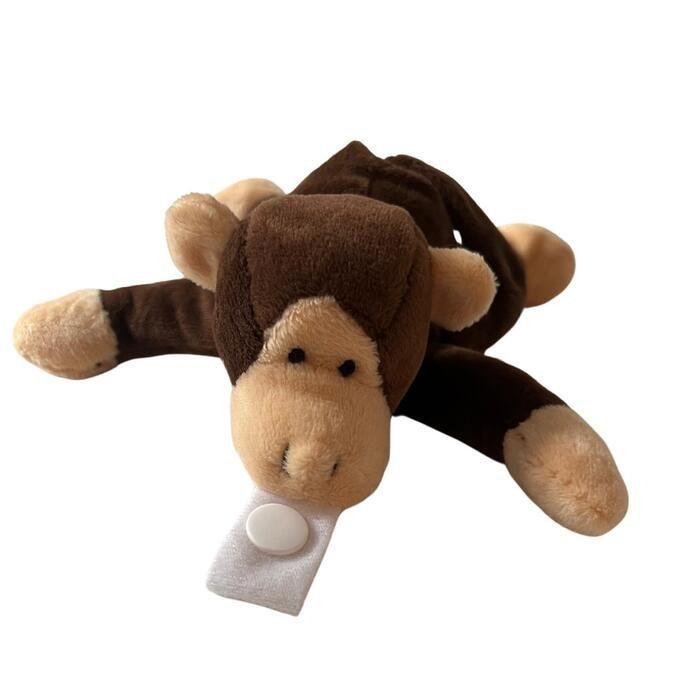 Peluche Portachupete Monito con Chupete de Silicona-2
