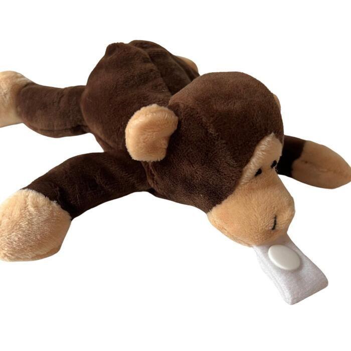 Peluche Portachupete Monito con Chupete de Silicona-3