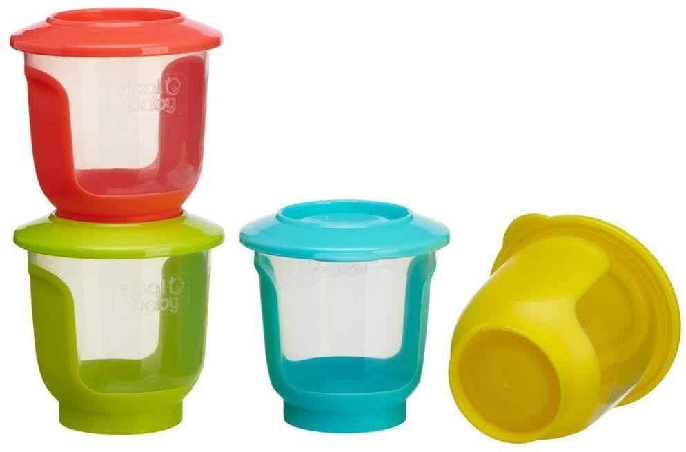 Set 4 Envases Almacenamiento Alimentos Bebé 120 ml Vital Baby-3