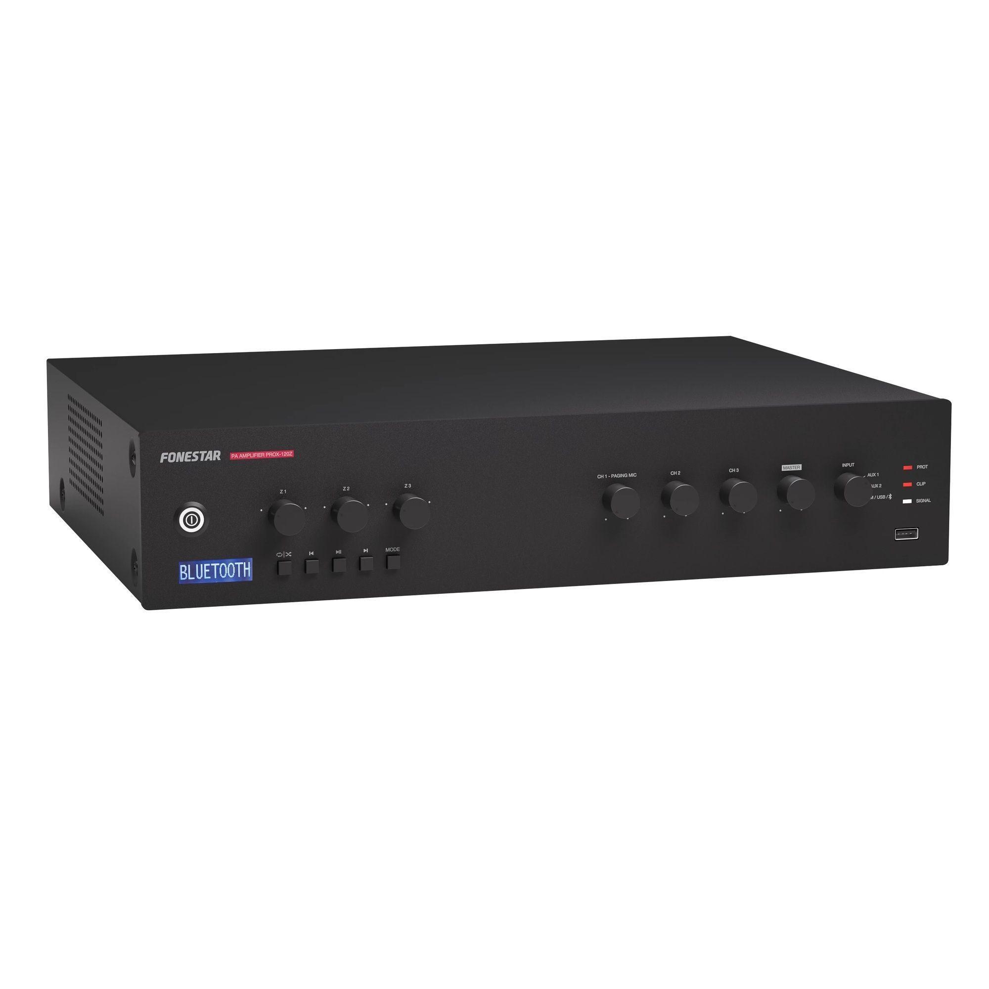 Amplificador Megafonía 3 Zonas Prox-120Z-0