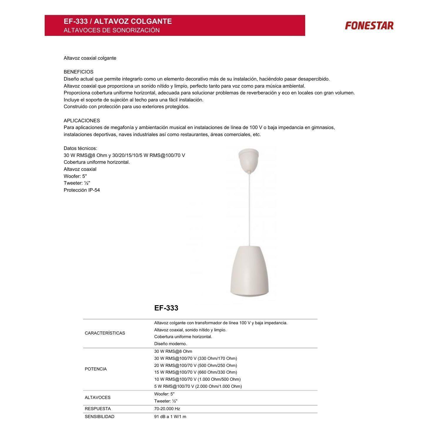 Altavoz colgante decorativo EF-333 Fonestar-2