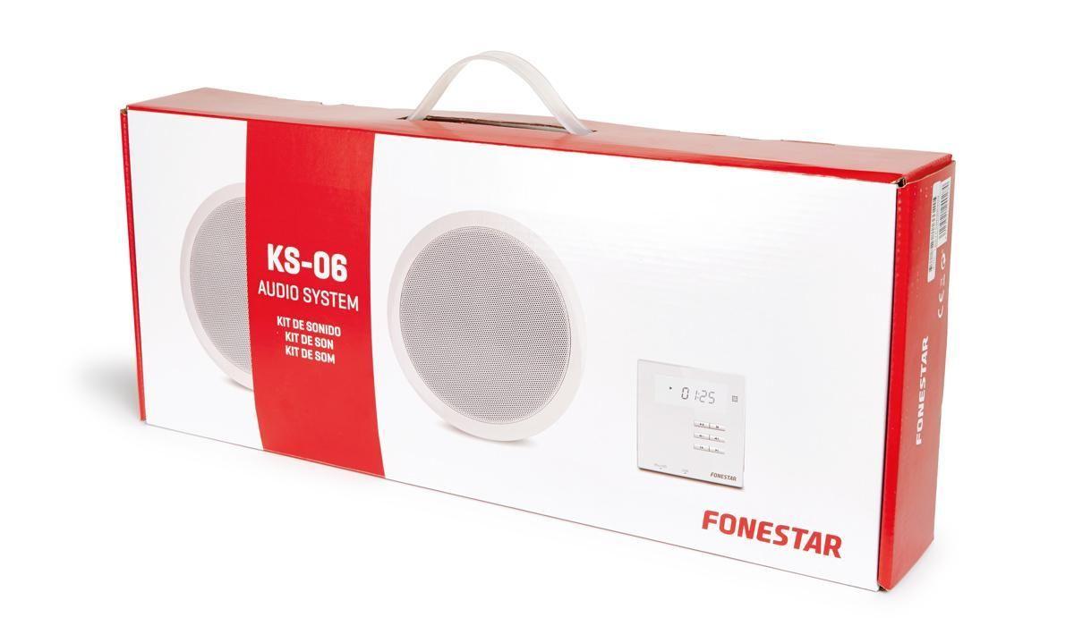 Kit Amplificador de pared mas 2 Parlantes de techo Fonestar-4