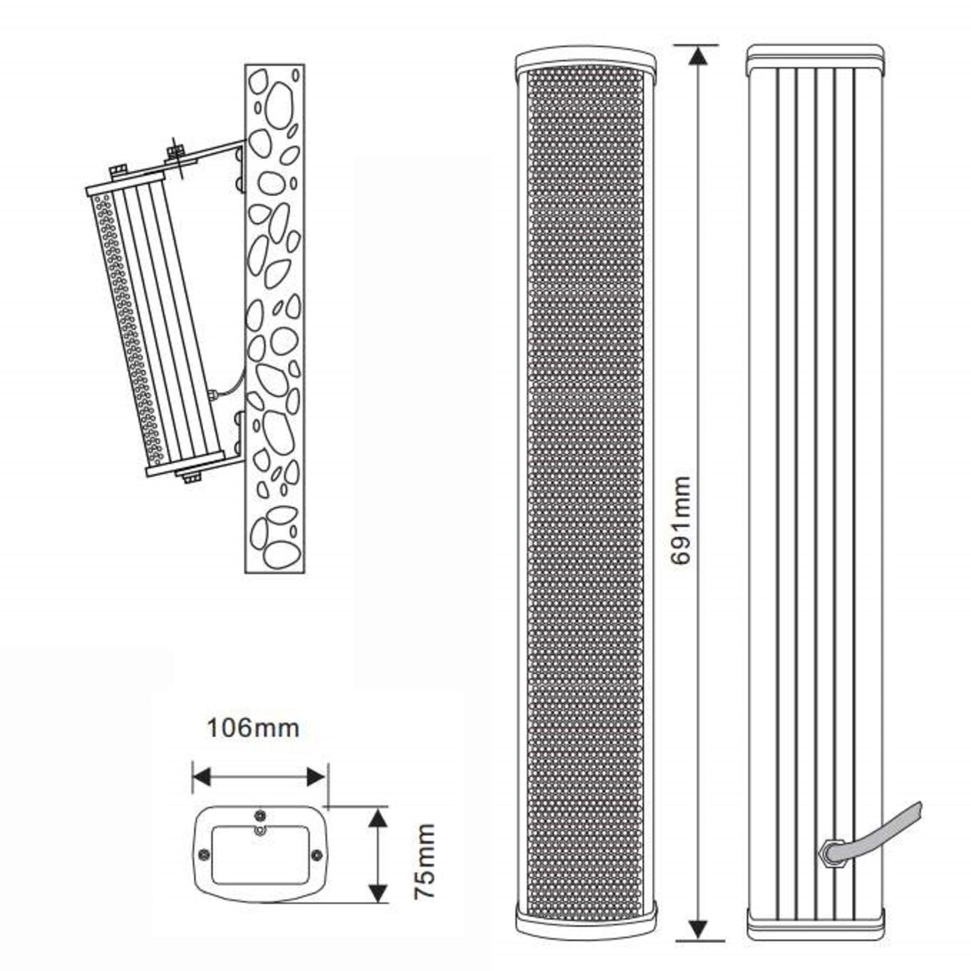 Columna de sonido con transformador de línea de 10-4
