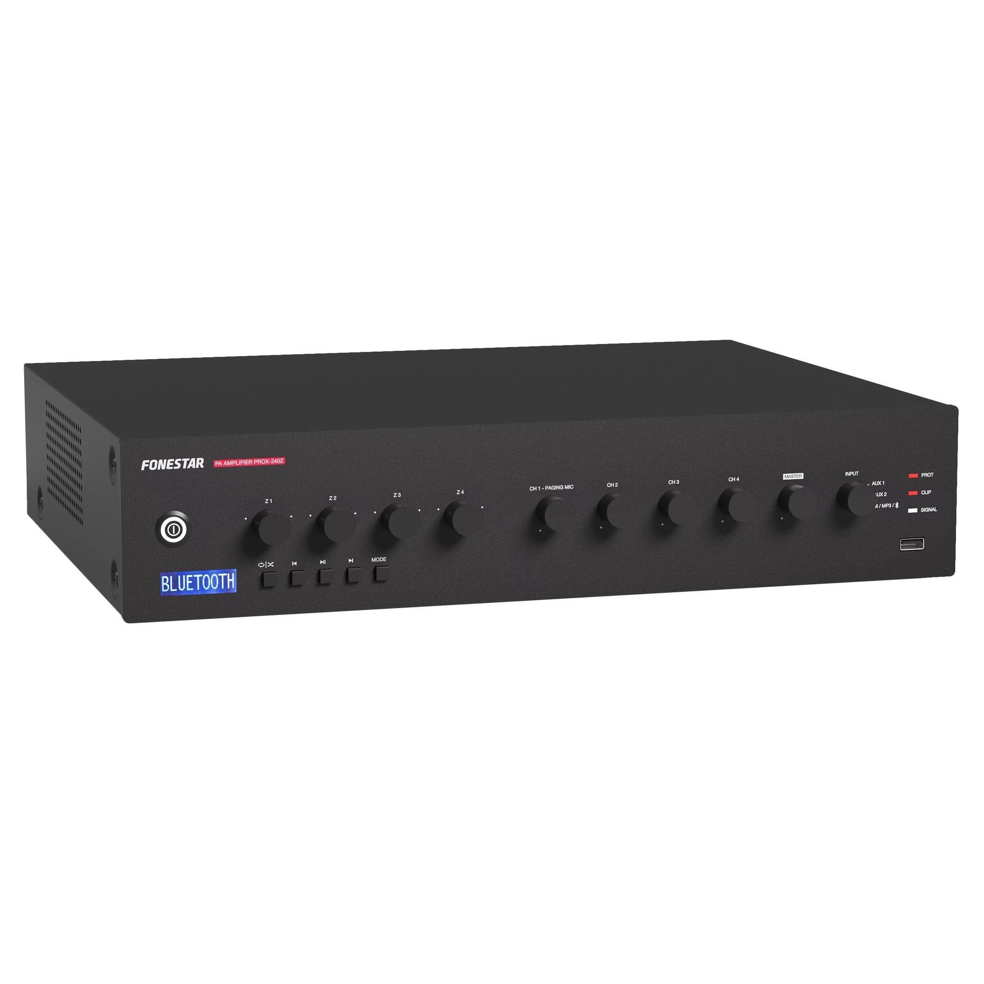 Amplificador Megafonía 4 Zonas Prox-240Z-3