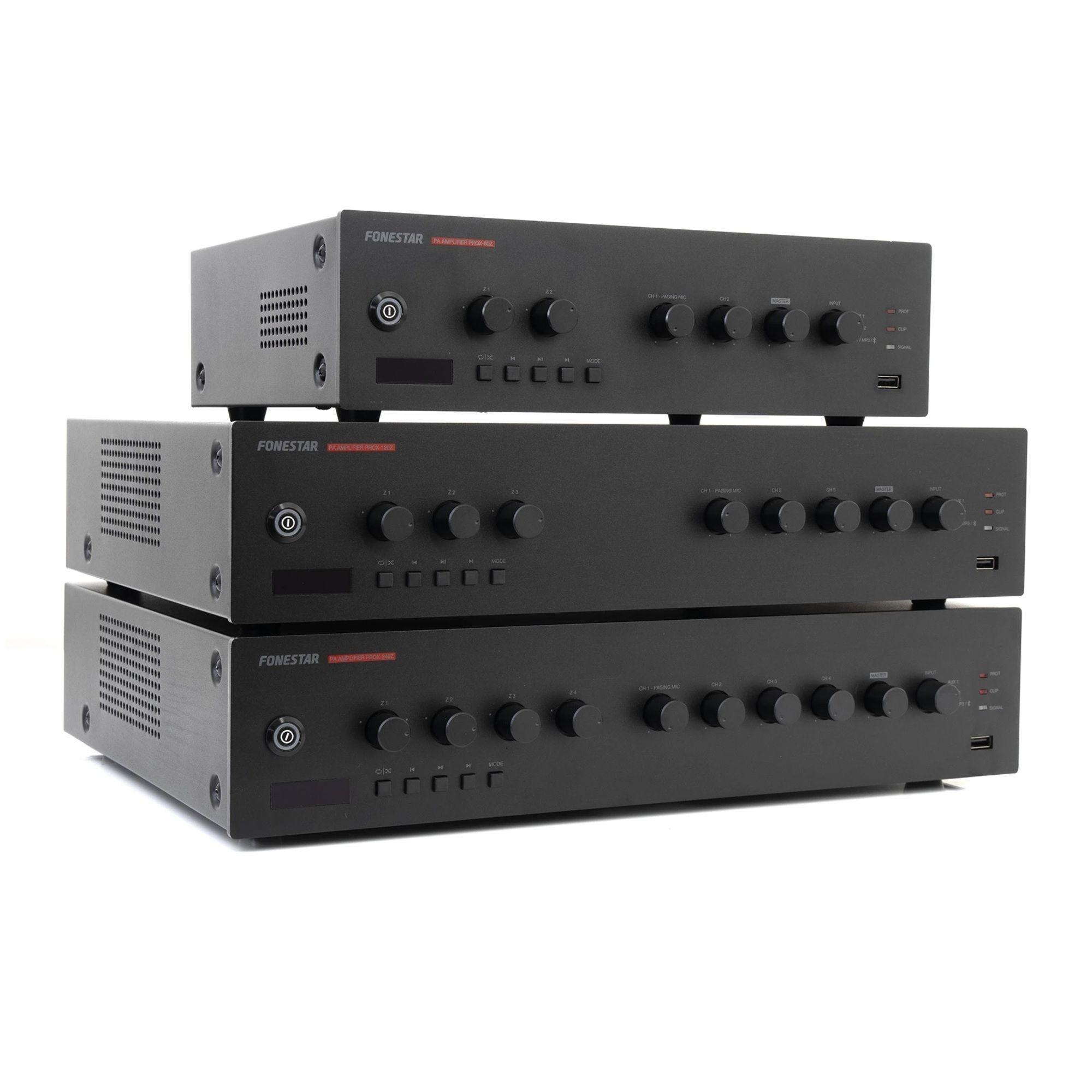 Amplificador Megafonía 4 Zonas Prox-240Z-5