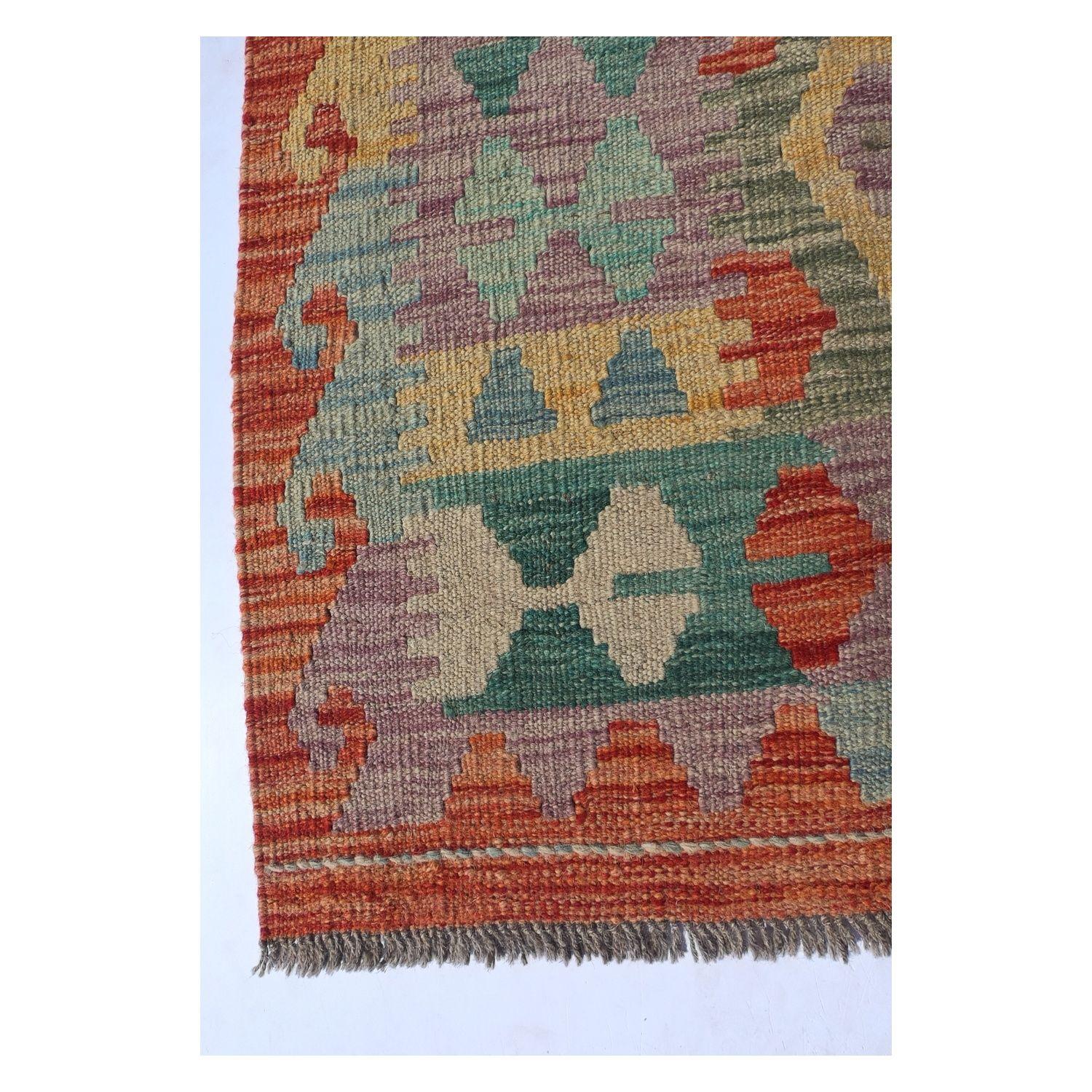 Alfombra Lana, Kelim Kashkuli 1.80 x 1.20 mts. 0112-2