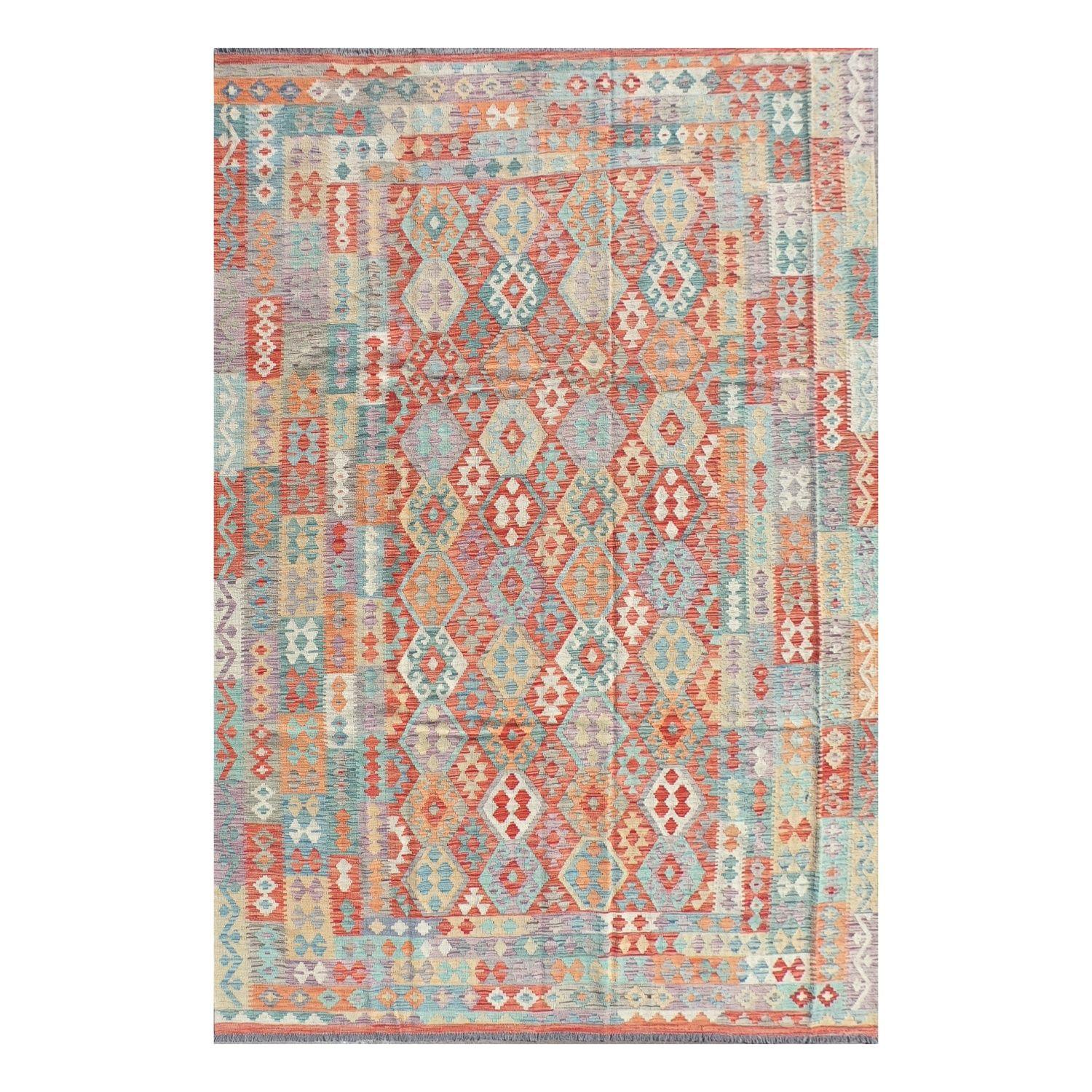 Alfombra Lana, Kelim Kashkuli 3.50 x 2.50 mts. 0070-0