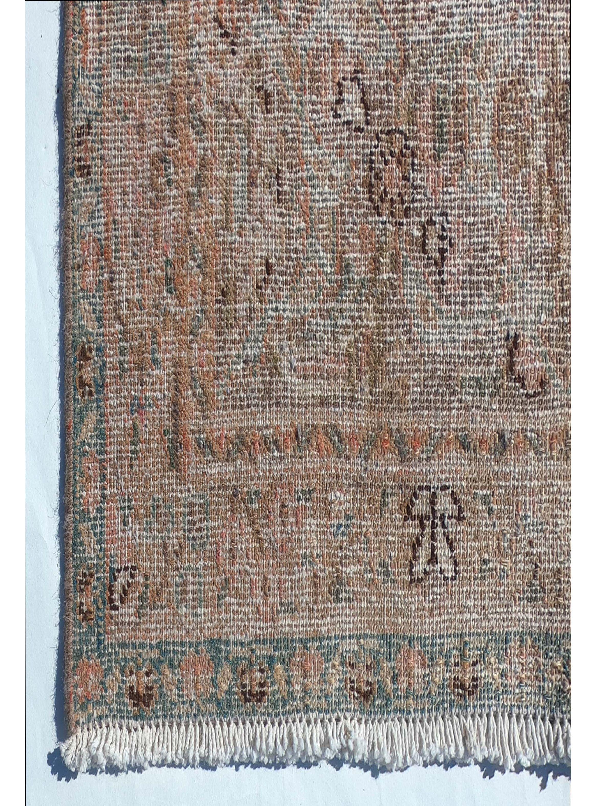 Alfombra Persa Vintage de Lana de 3.70 x 2.90 mts., AA734-5