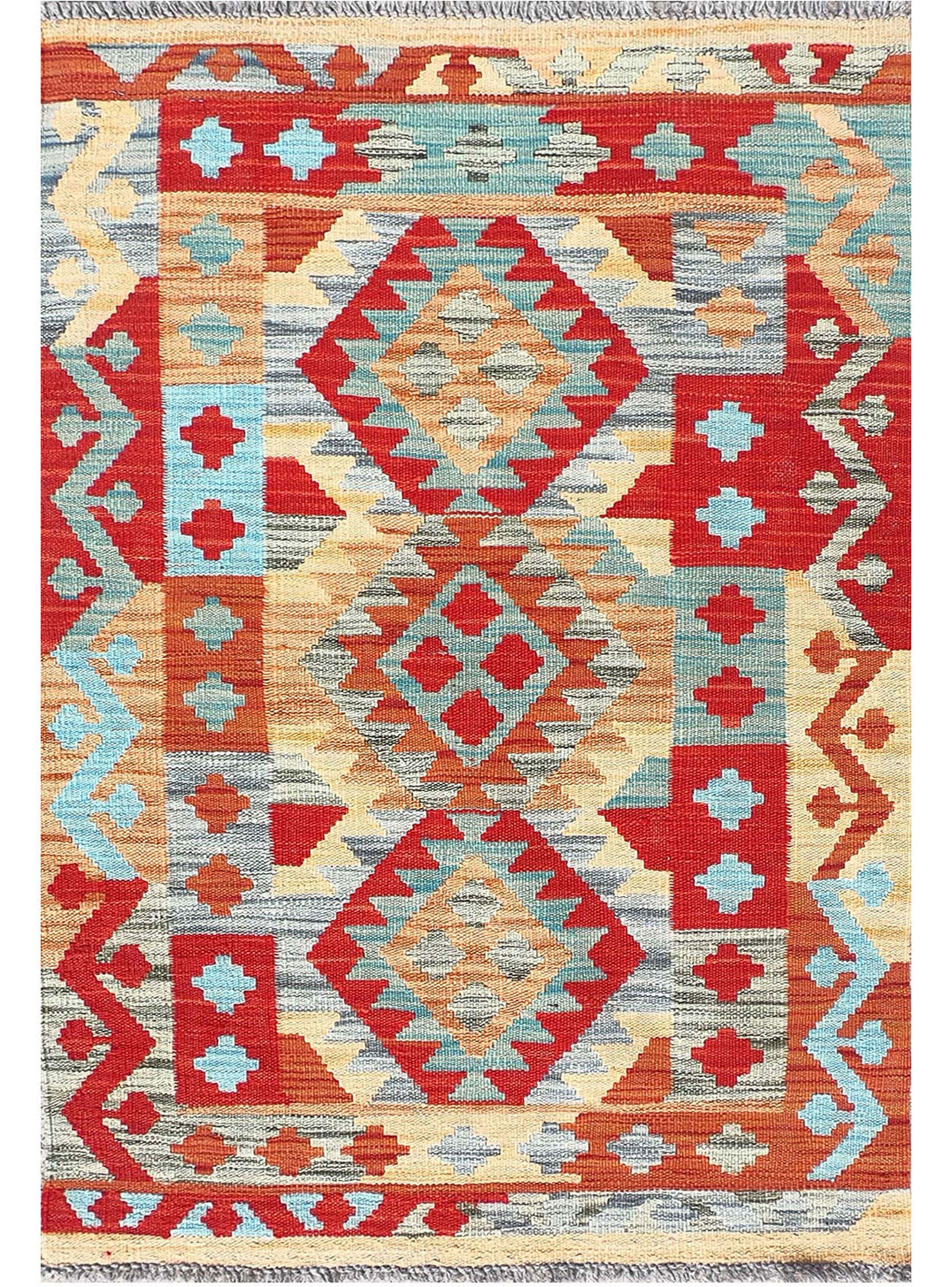 Alfombra de Lana Kelim Kashkuli de 1.30 x 0.70 mts., AA790-0