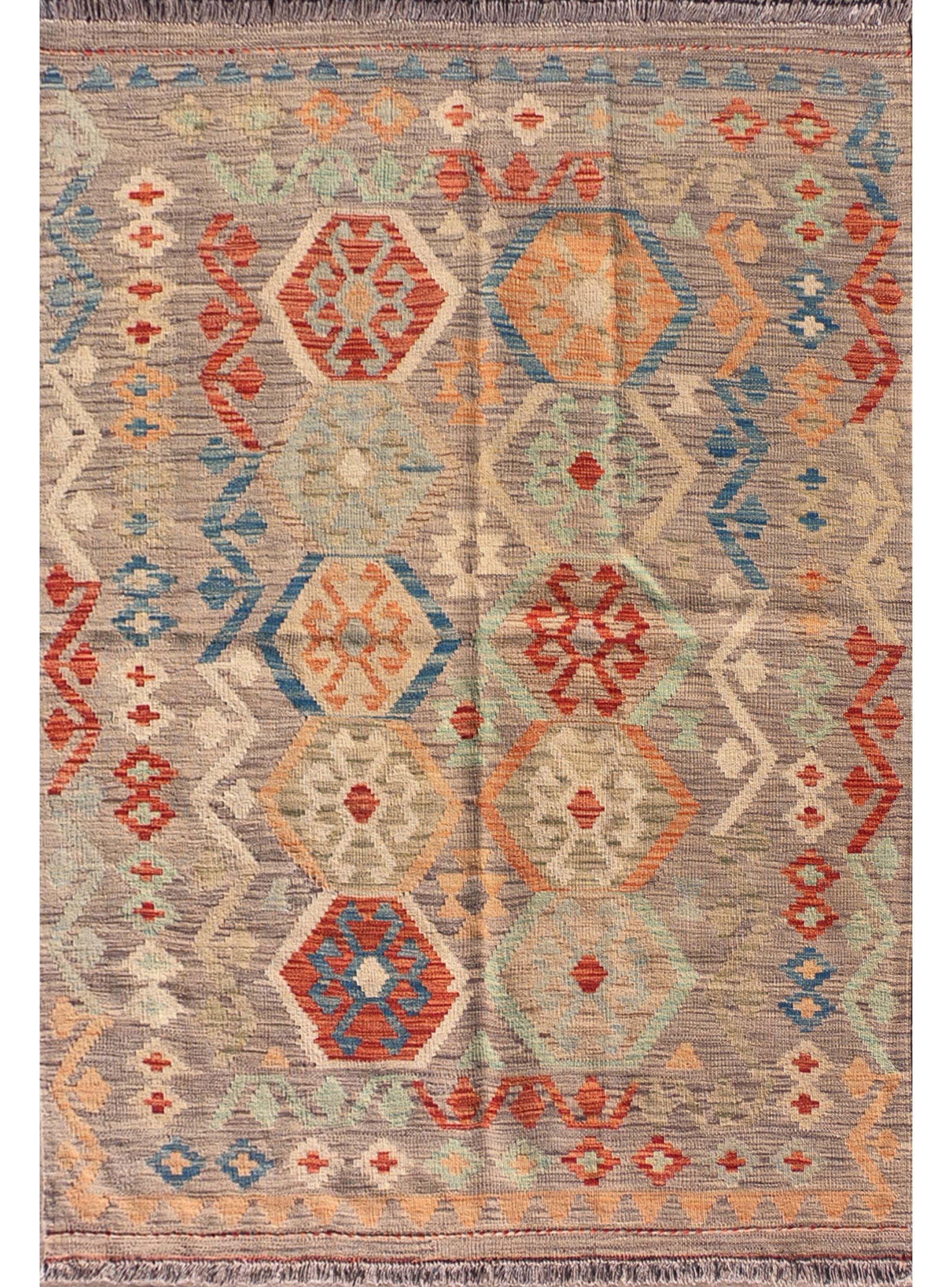 Alfombra de Lana Kelim Kashkuli de 1.80 x 1.30 mts., AA1200-0