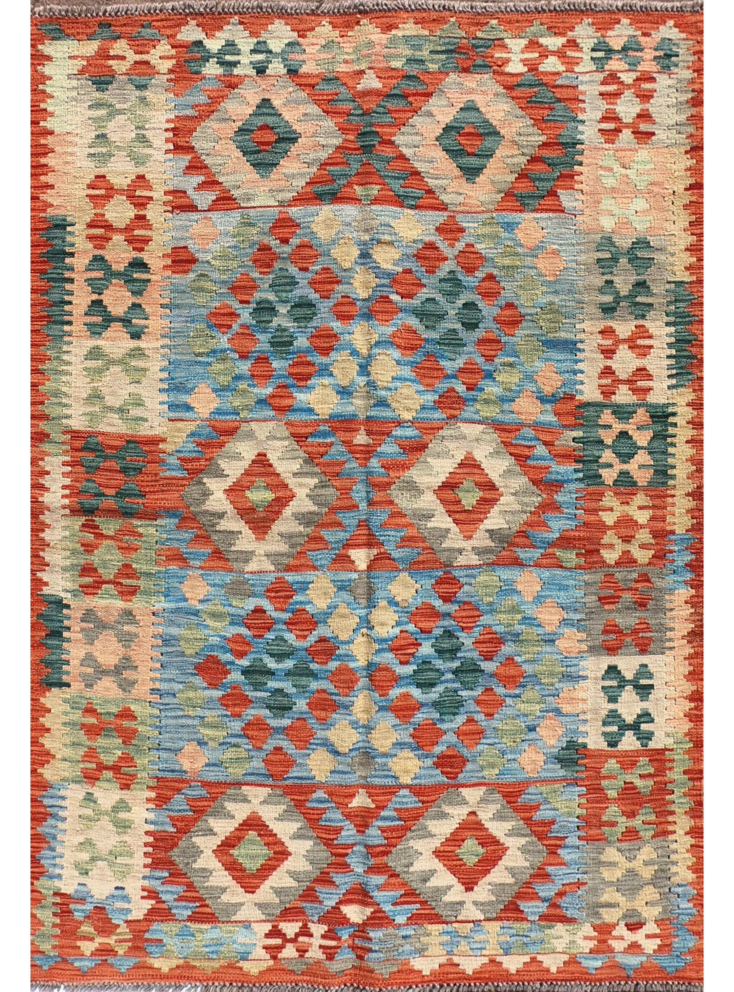 Alfombra de Lana Kelim Kashkuli 1.90 x 1.20 mts, K1480-0