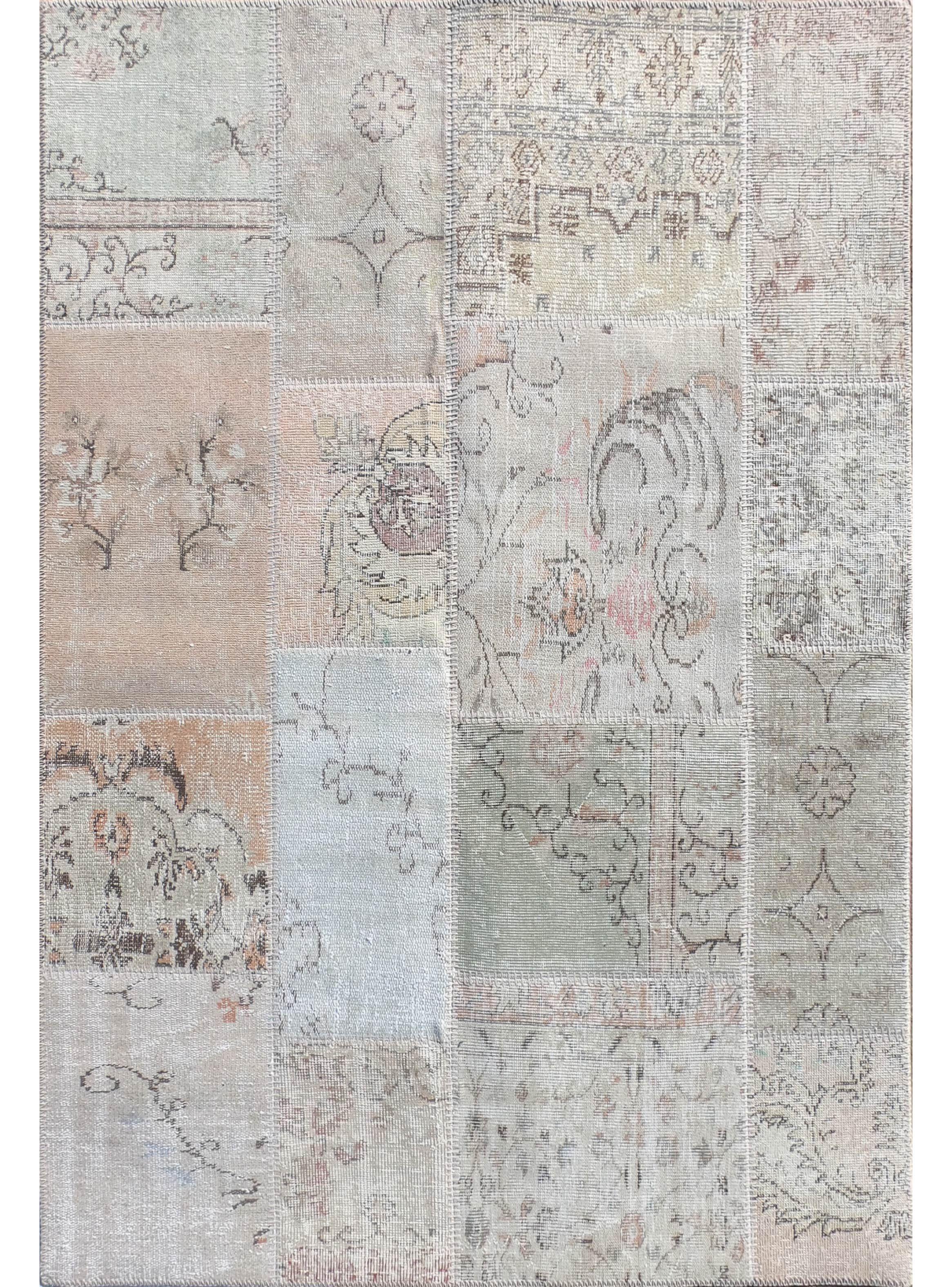 Alfombra Persa de Lana, Patchwork Vintage de 2.00 x 1.50 mts, AA057-0