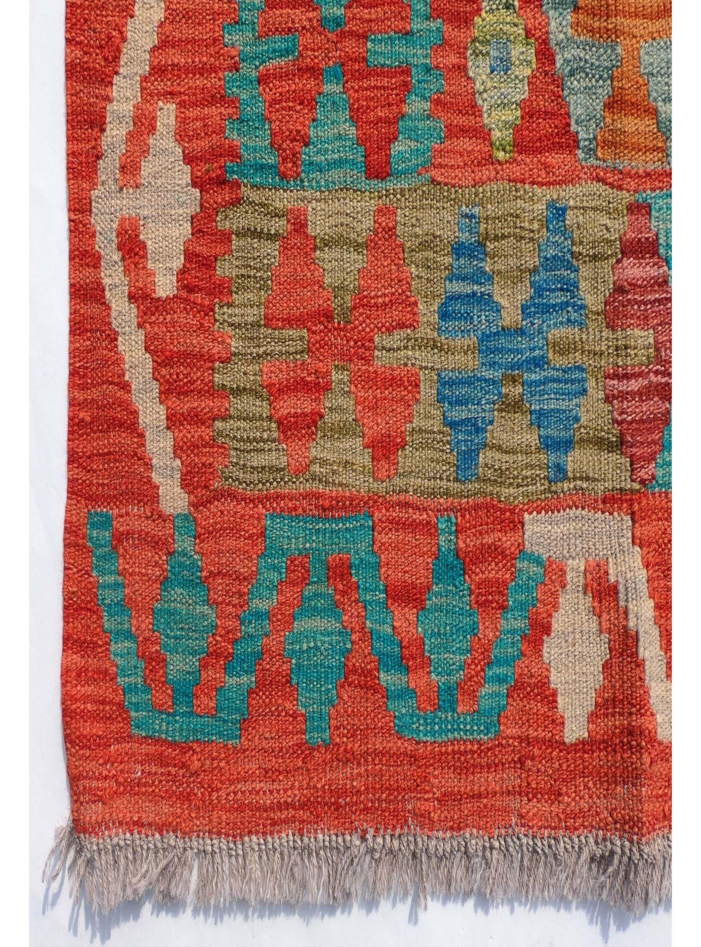 Alfombra de Lana Kelim Kashkuli de 1.90 x 1.20 mts., AA828-5