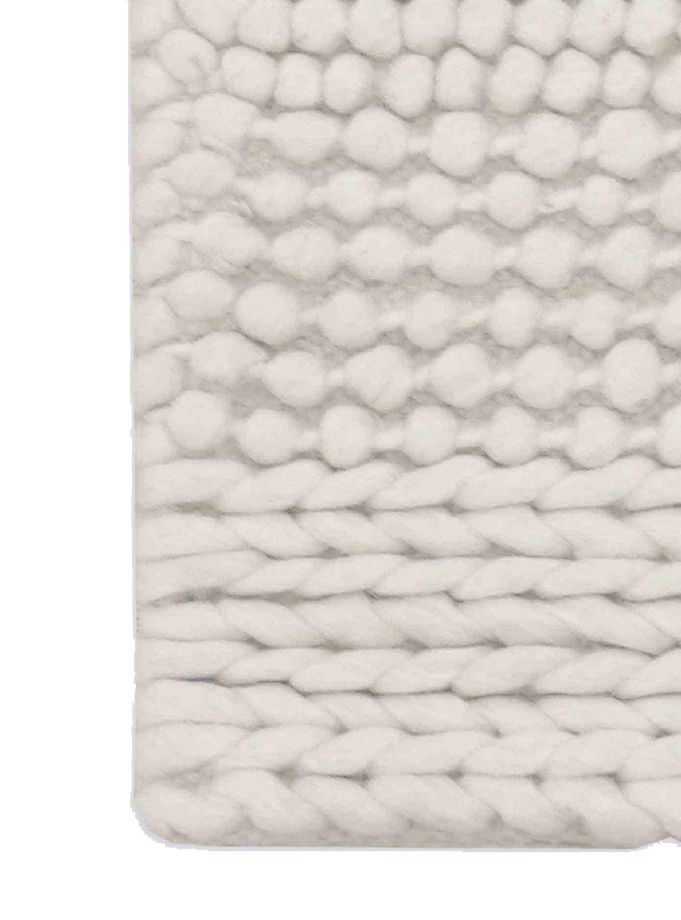 Alfombra de Lana Blanca Woolen nomad 2.40 x 1.70 mts, 0037-2
