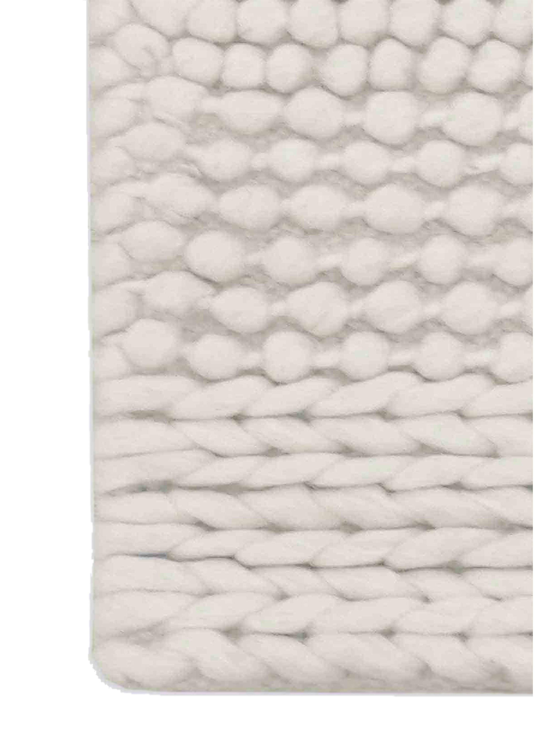 Alfombra de Lana Blanca Woolen nomad 2.40 x 1.70 mts, 0037-4