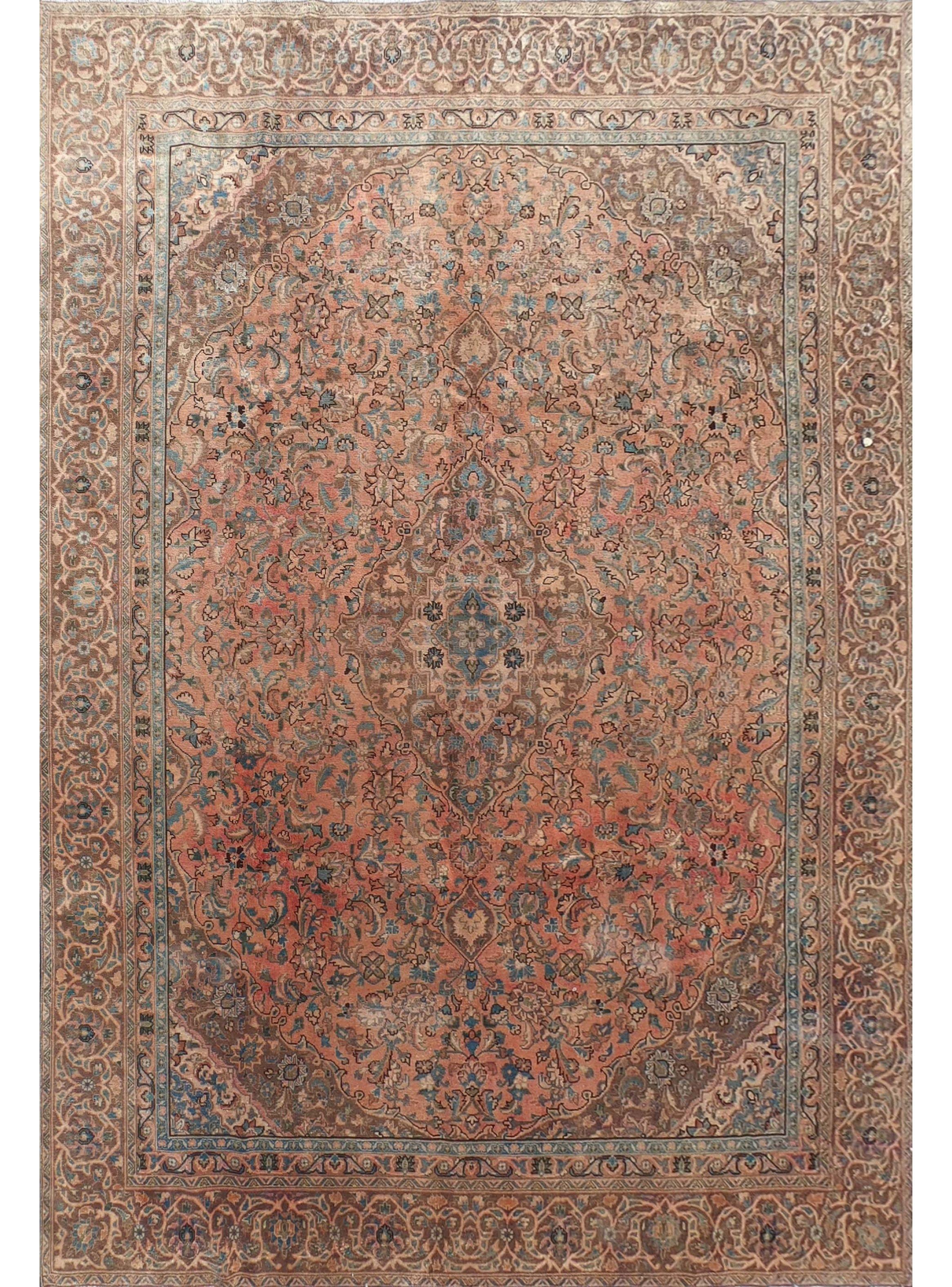 Alfombra Persa Vintage de Lana de 3.60 x 2.60 mts., AA724-1