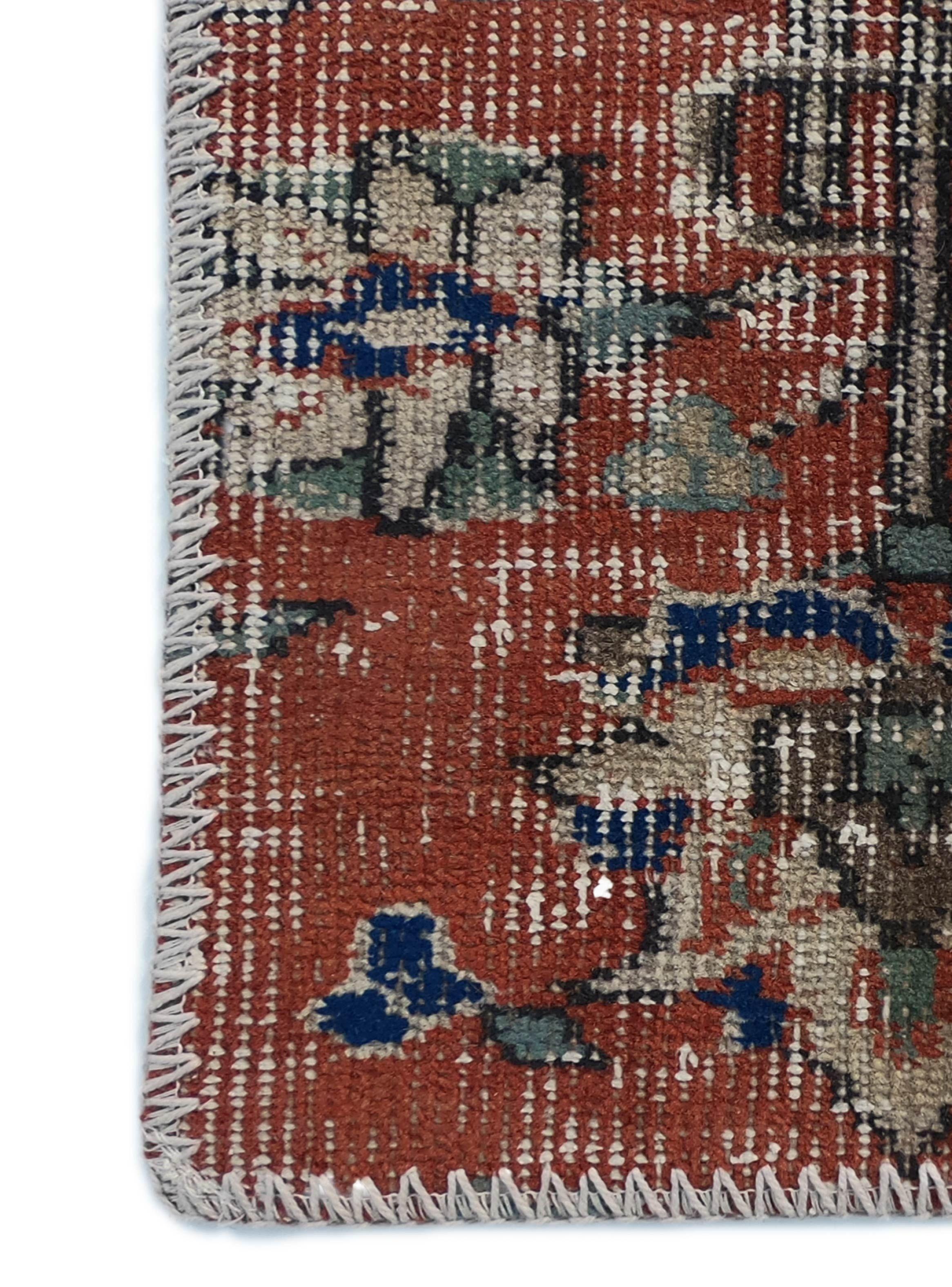 Alfombra Persa de Lana, Patchwork Estambul de 3.50 x 0.80 mts, AA019-2