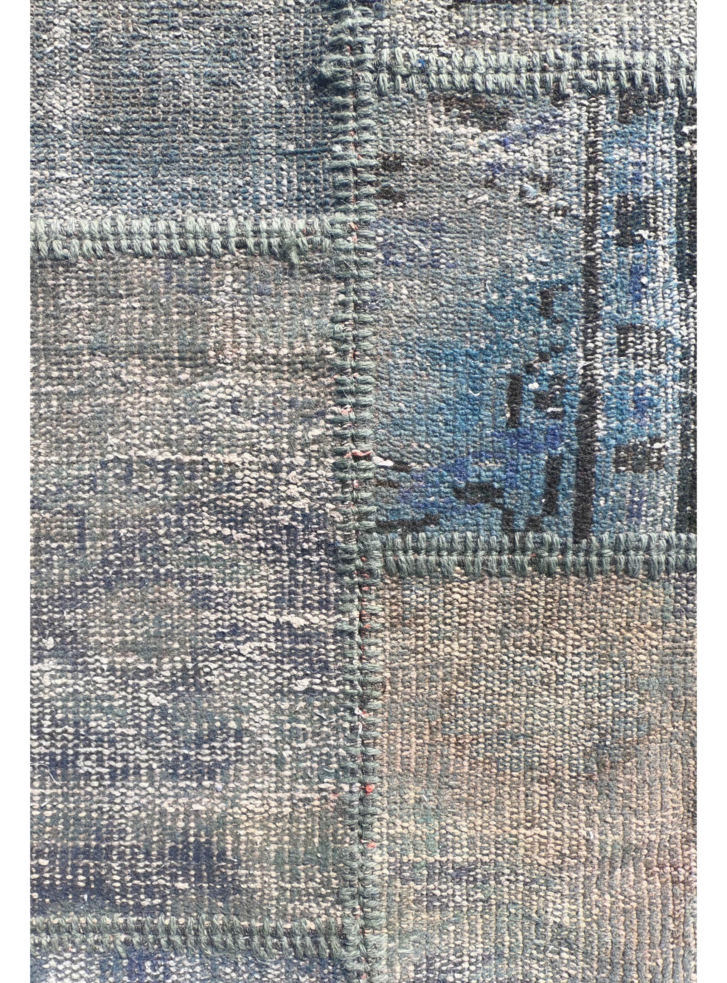 Alfombra Persa de Lana, Patchwork Vintage de 2.40 x 1.80 mts, AA069-2