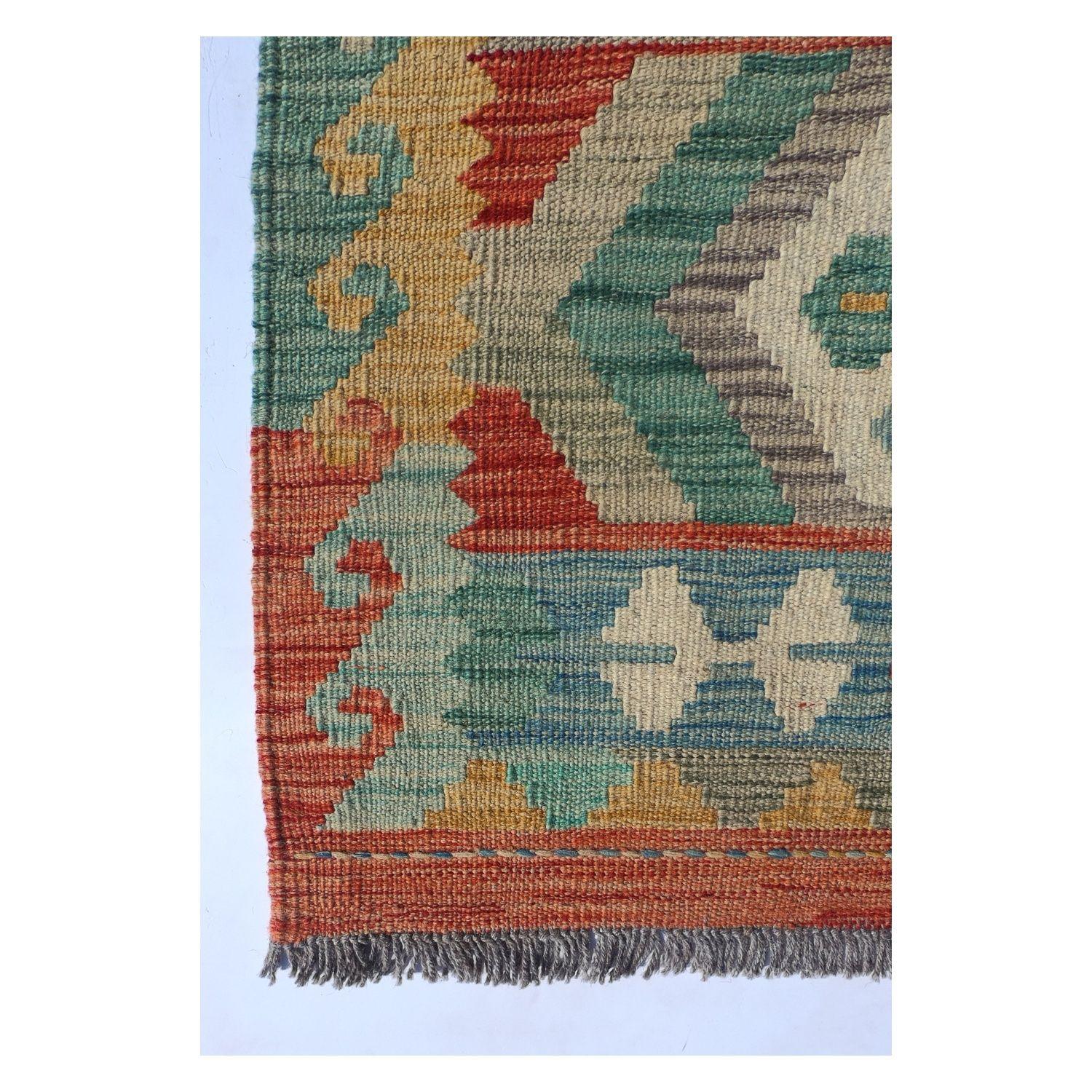 Alfombra Lana, Kelim Kashkuli 2.10 x 1.50 mts. 0045-2
