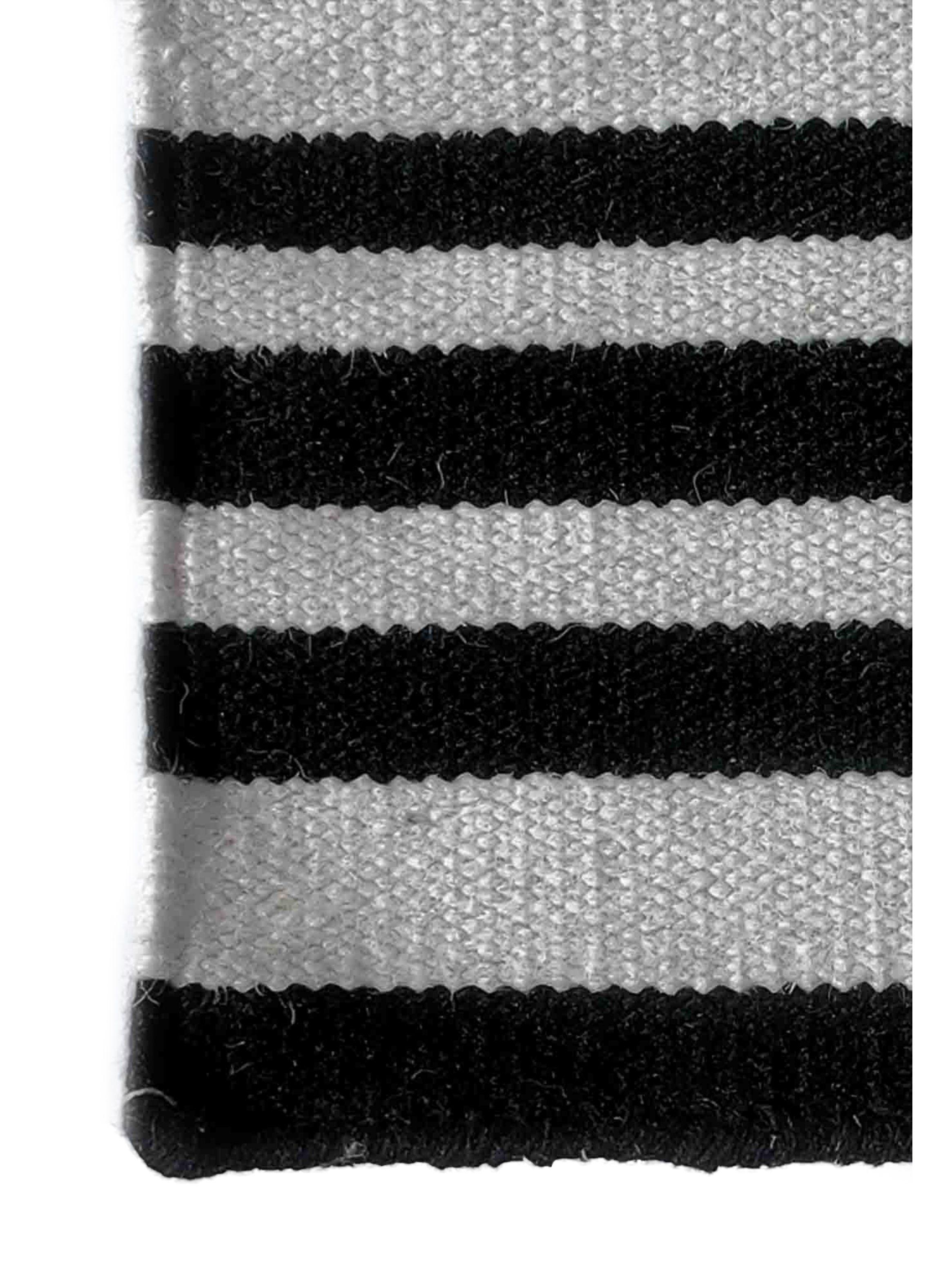 Alfombra de Lana blanco y negro, Kelim Stripe 2.30 x 1.60 mts, 0514-2