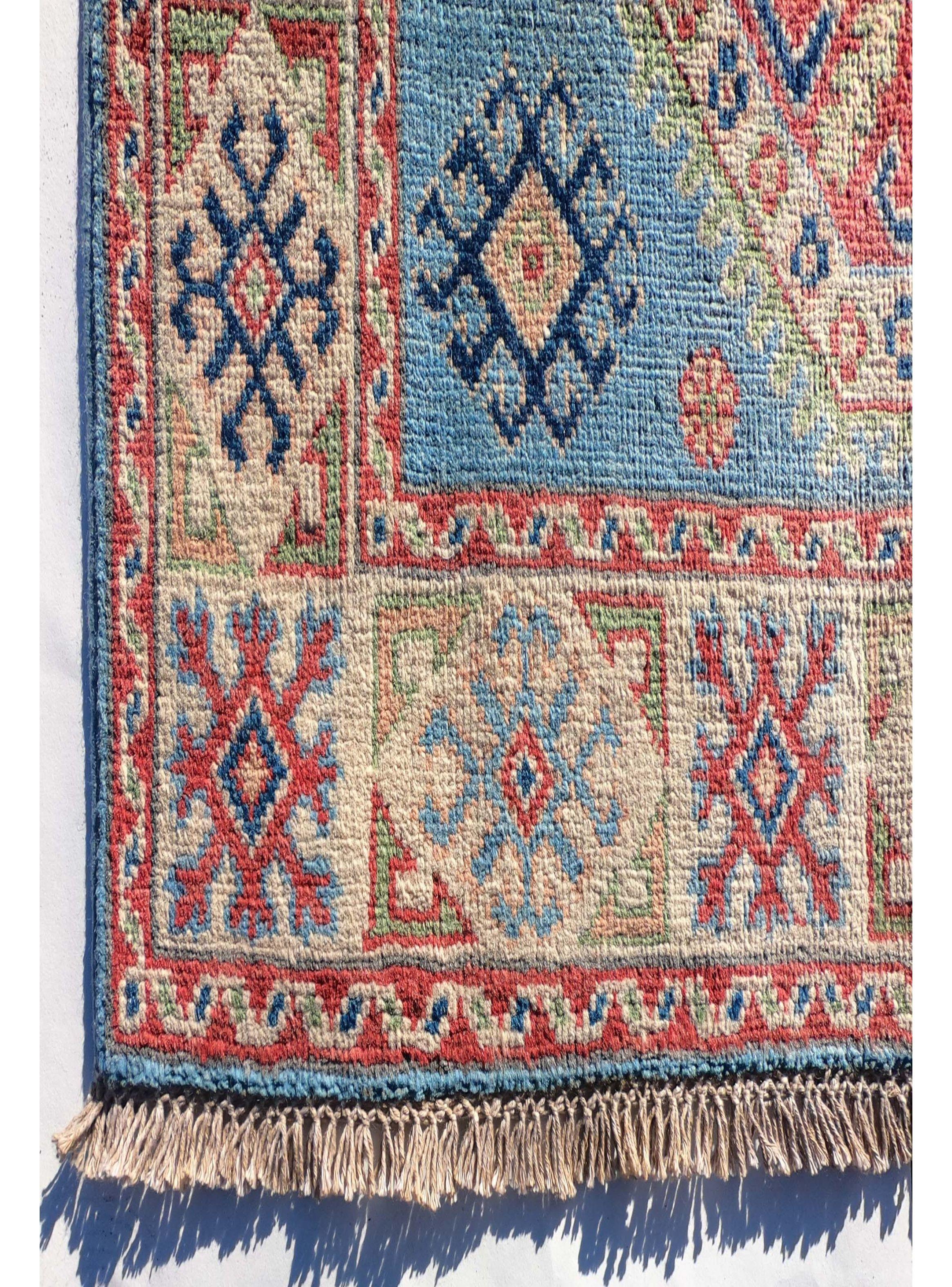 Alfombra Persa de lana, Kazak de 1.60 x 1.10 mts.-2
