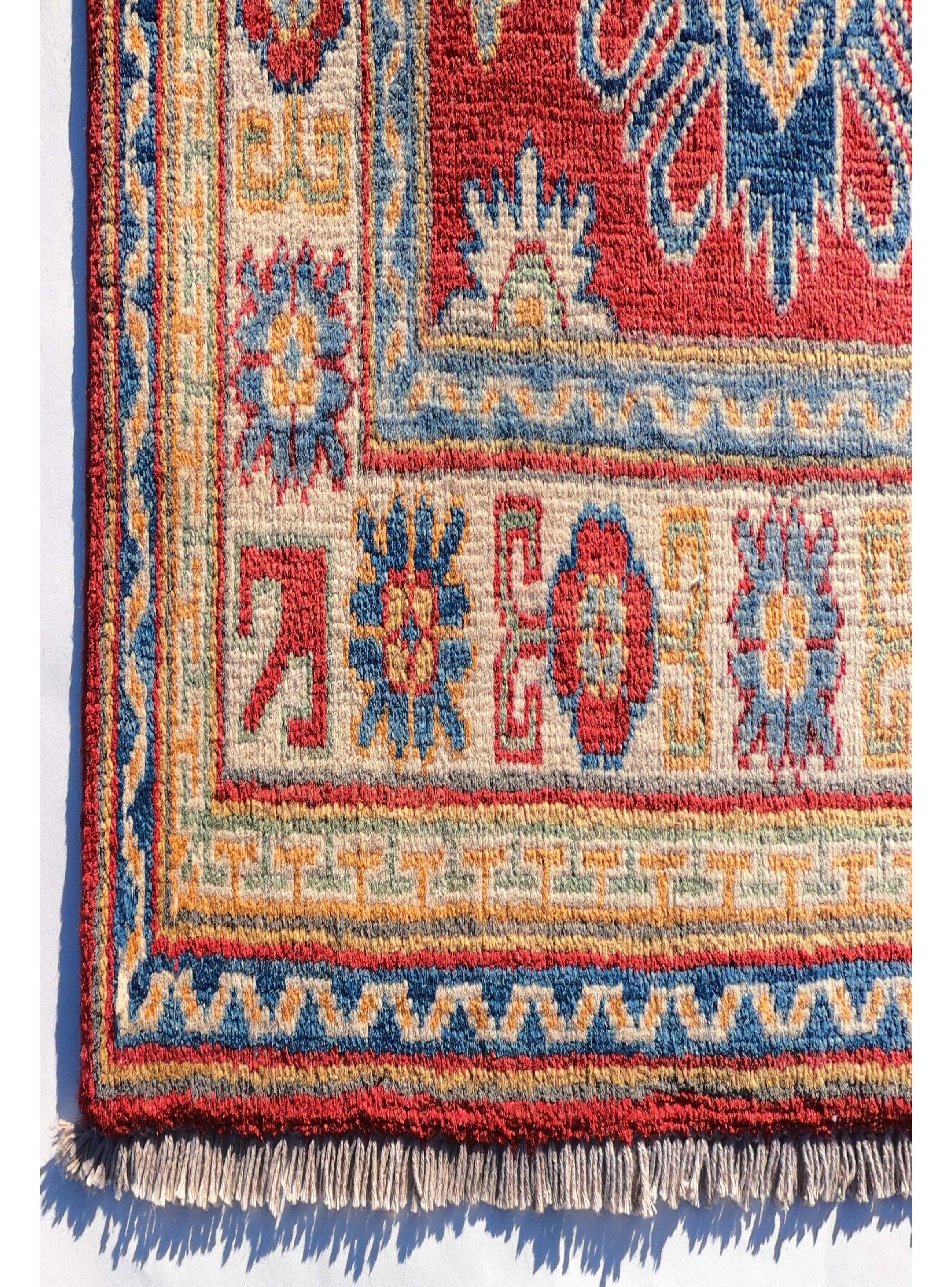 Alfombra Persa Clásica de Lana, Kazak de 3.10 x 0.80 mts., AA1016-2