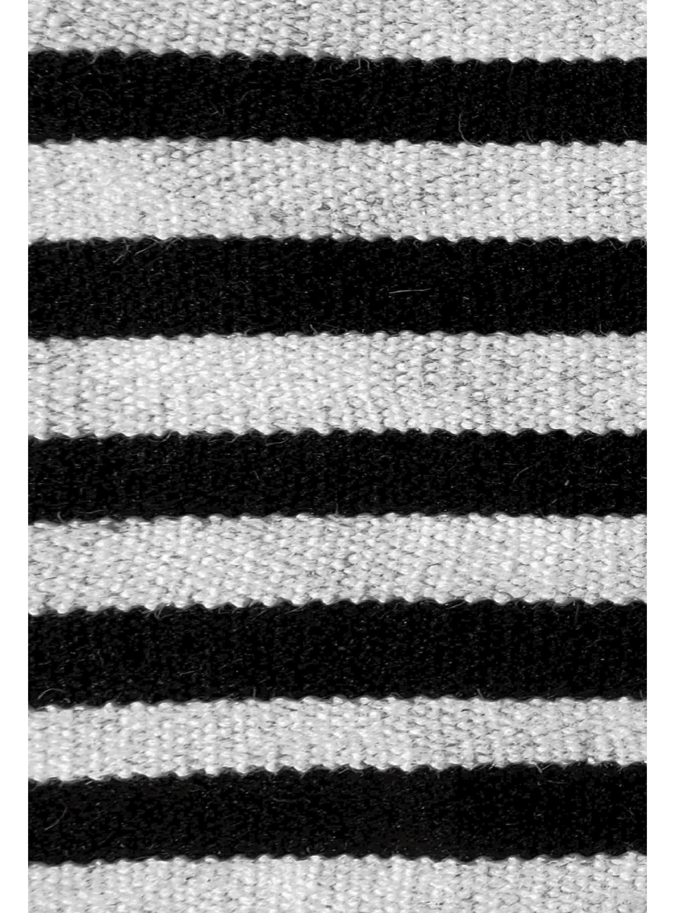 Alfombra de Lana blanco y negro,Kelim Stripe 2.90 x 2.00 mts, 0514-4