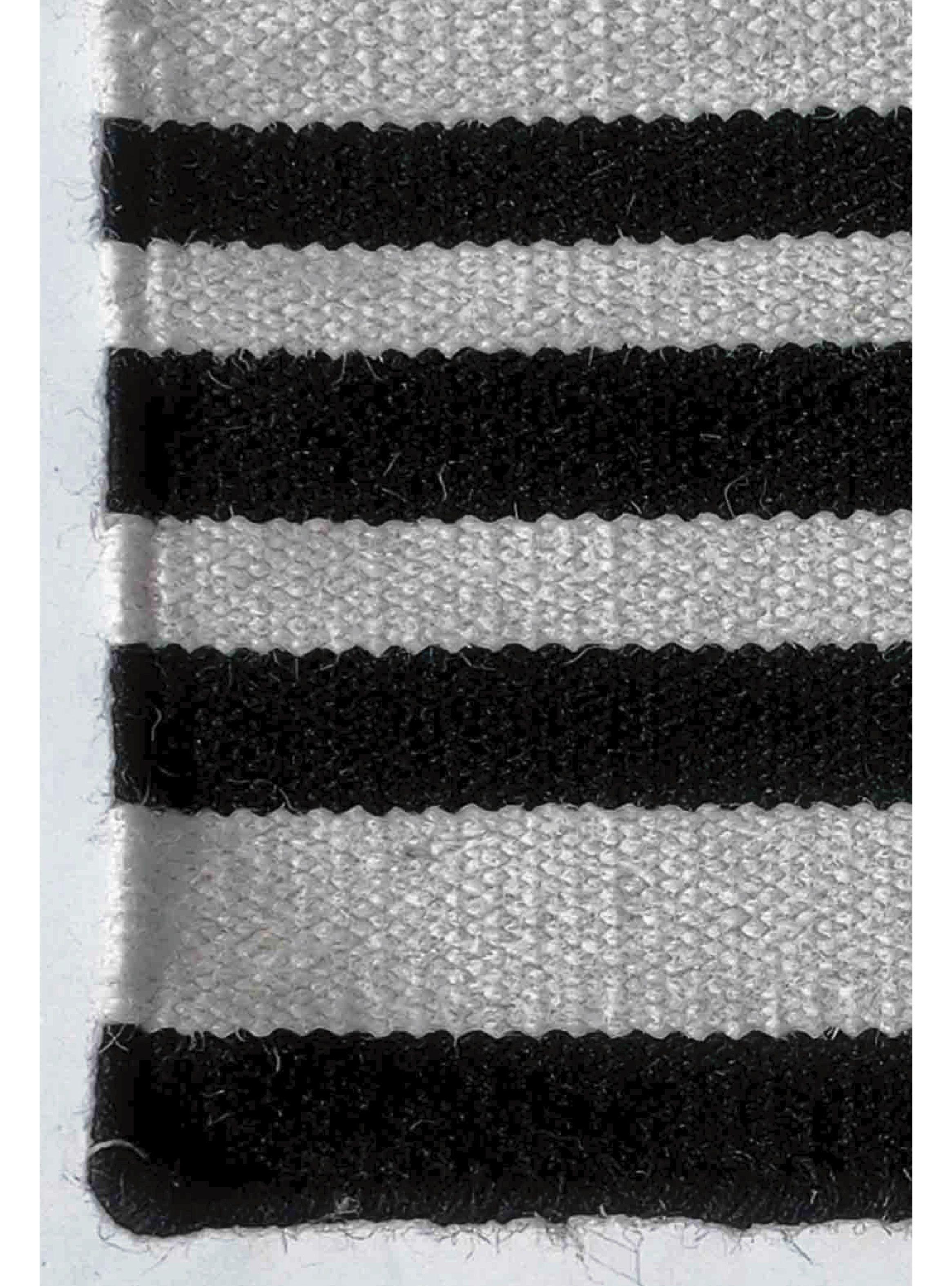 Alfombra de Lana blanco y negro,Kelim Stripe 2.90 x 2.00 mts, 0514-5