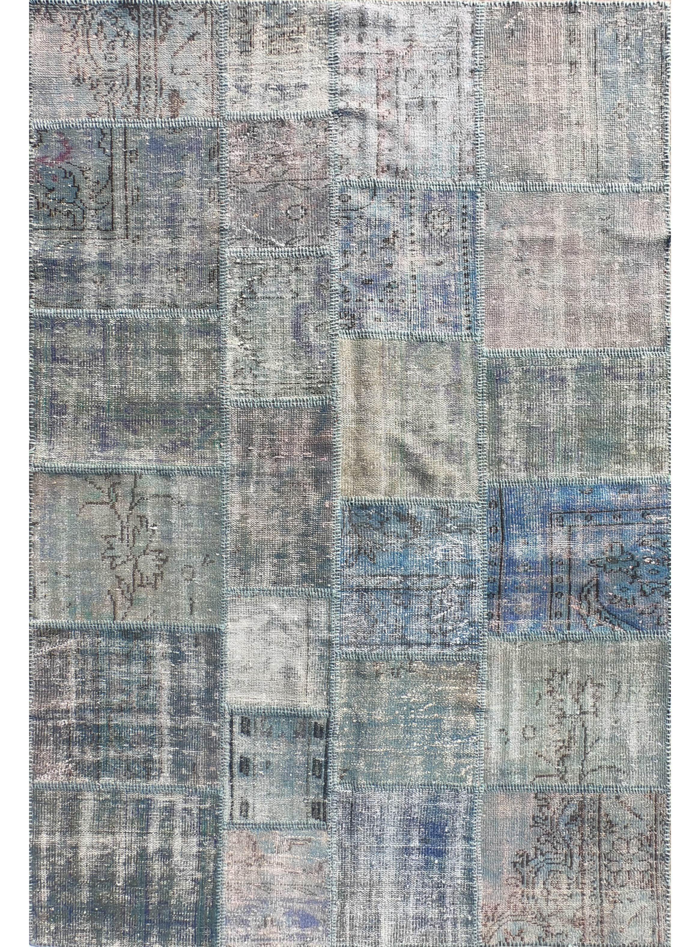 Alfombra Persa de Lana, Patchwork Vintage de 2.50 x 1.80 mts, AA070-0