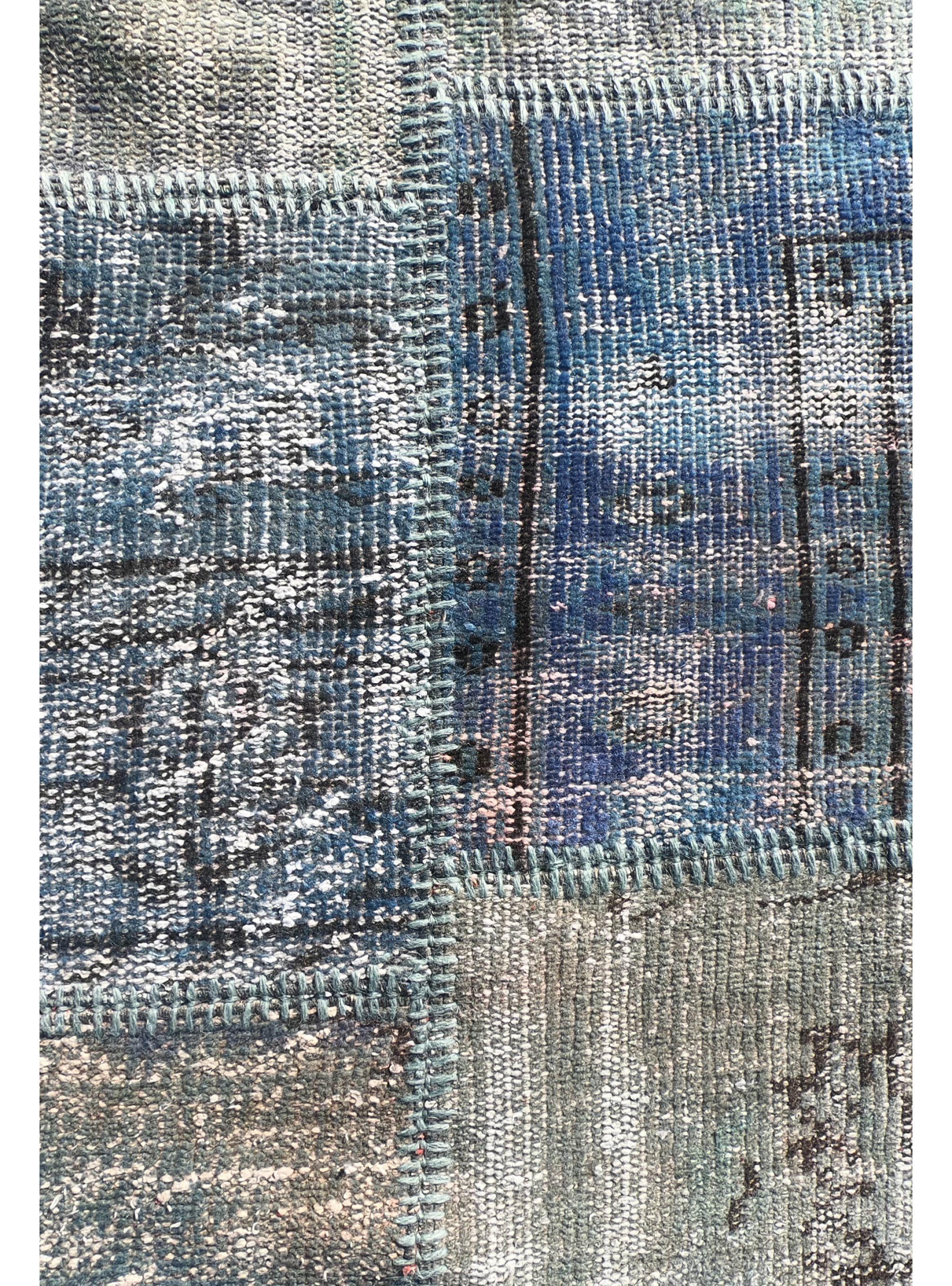 Alfombra Persa de Lana, Patchwork Vintage de 2.50 x 1.80 mts, AA070-1