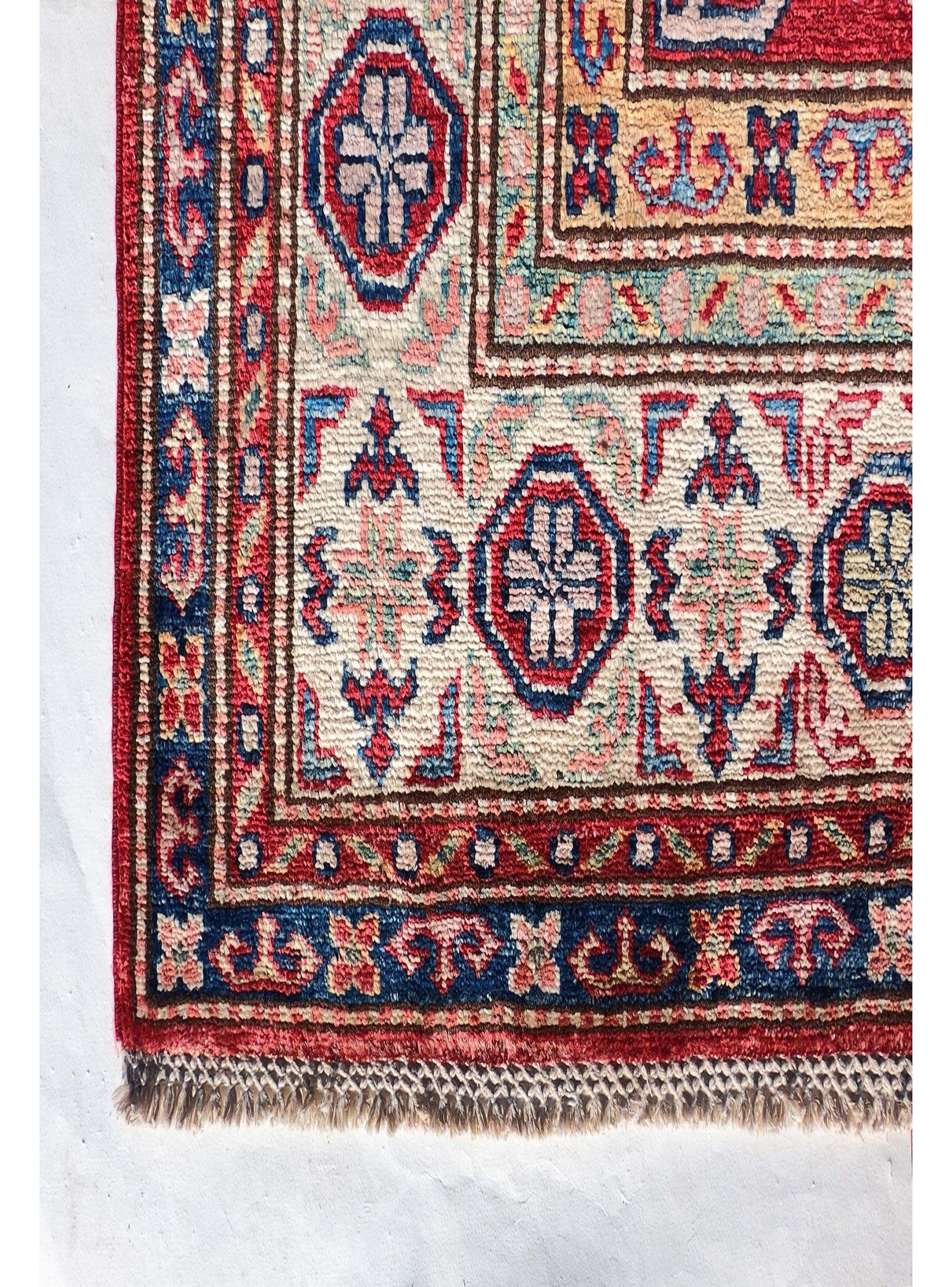 Alfombra Persa de lana, Kazak de 1.90 x 1.50 mts.-2