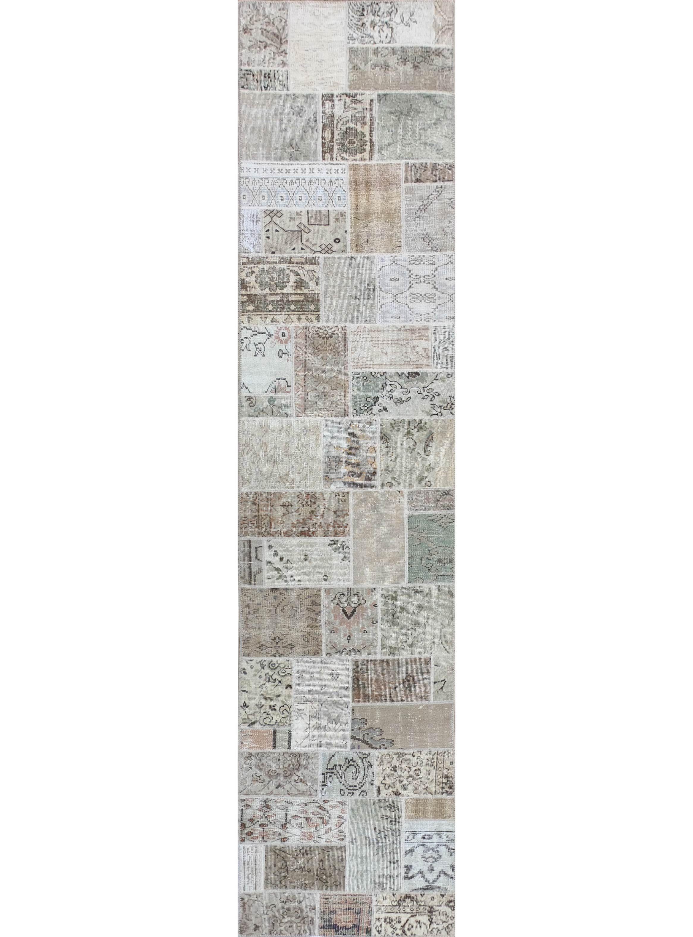 Alfombra Persa de Lana, Patchwork Estambul de 4.00 x 0.80 mts, AA026-0