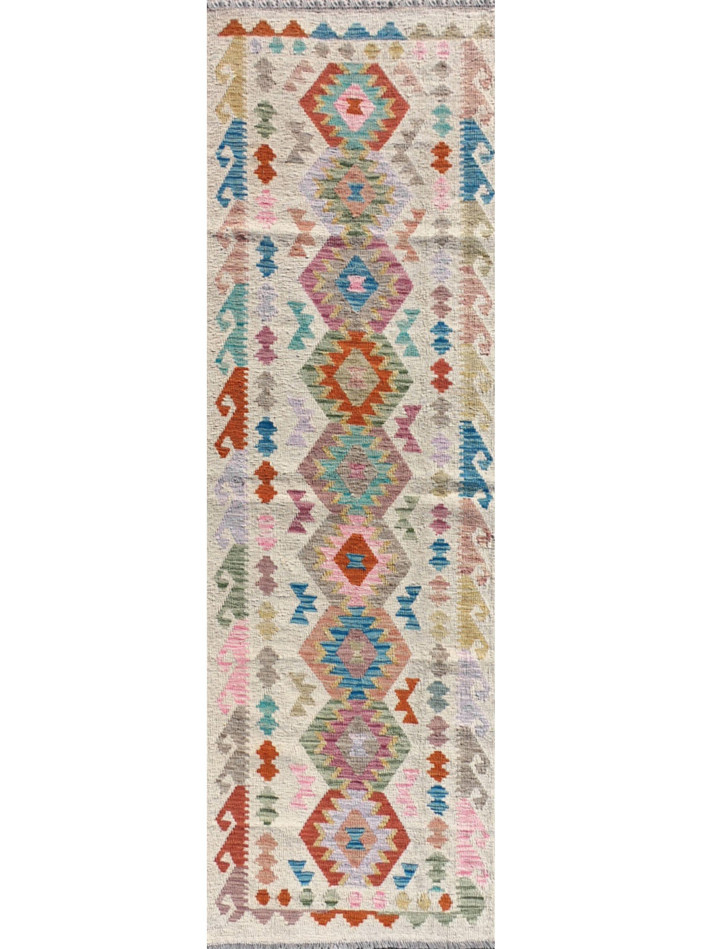 Alfombra de Lana Kelim Kashkuli de 2.40 x 0.80 mts., AA1216-0