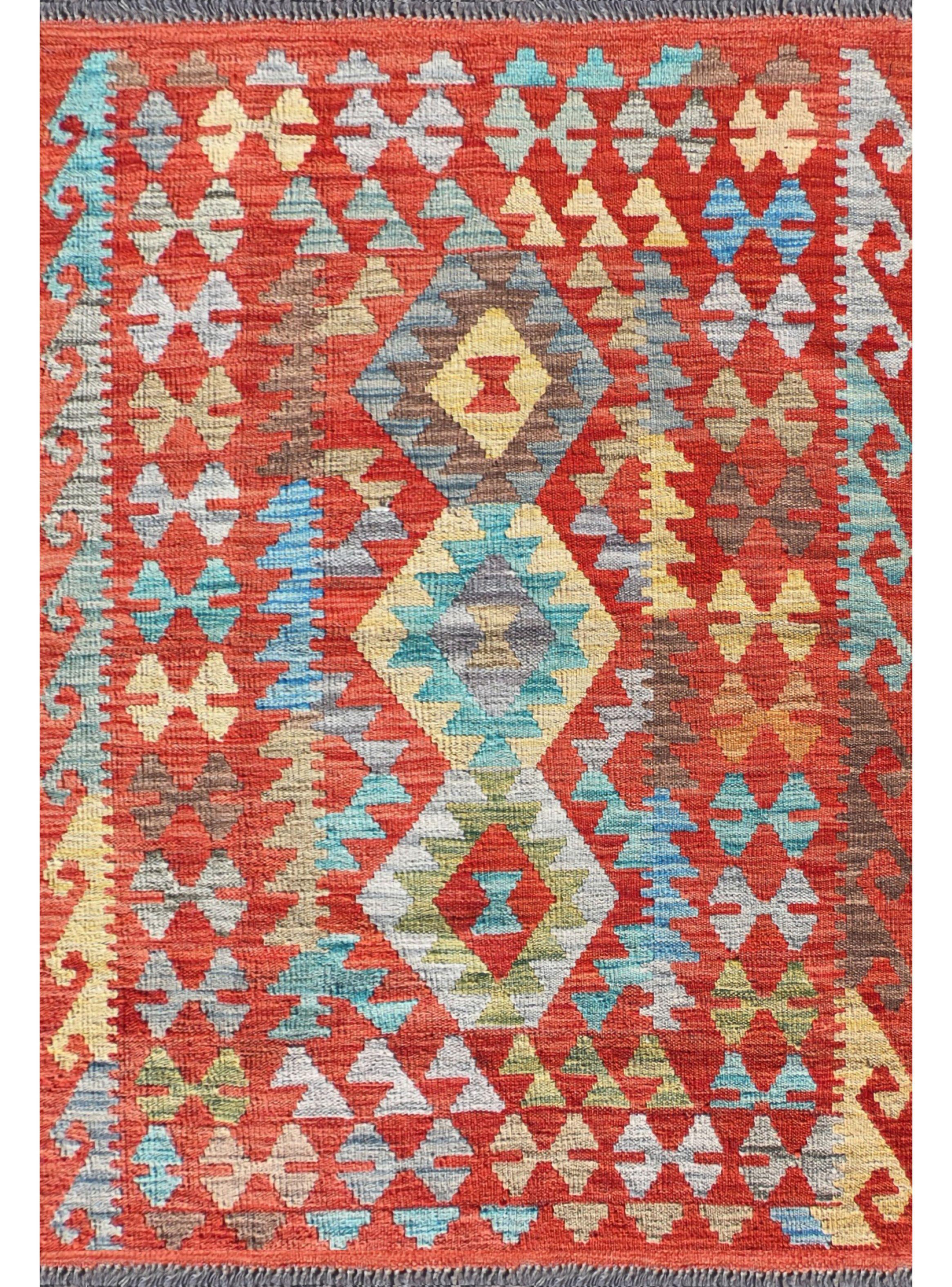 Alfombra de Lana Kelim Kashkuli de 1.50 x 1.00 mts., AA1177-0
