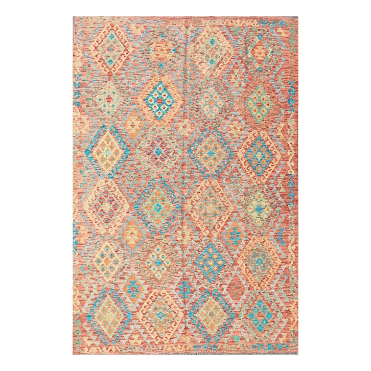 Alfombra Lana, Kelim Kashkuli 3.00 x 2.10 mts. 0208-0