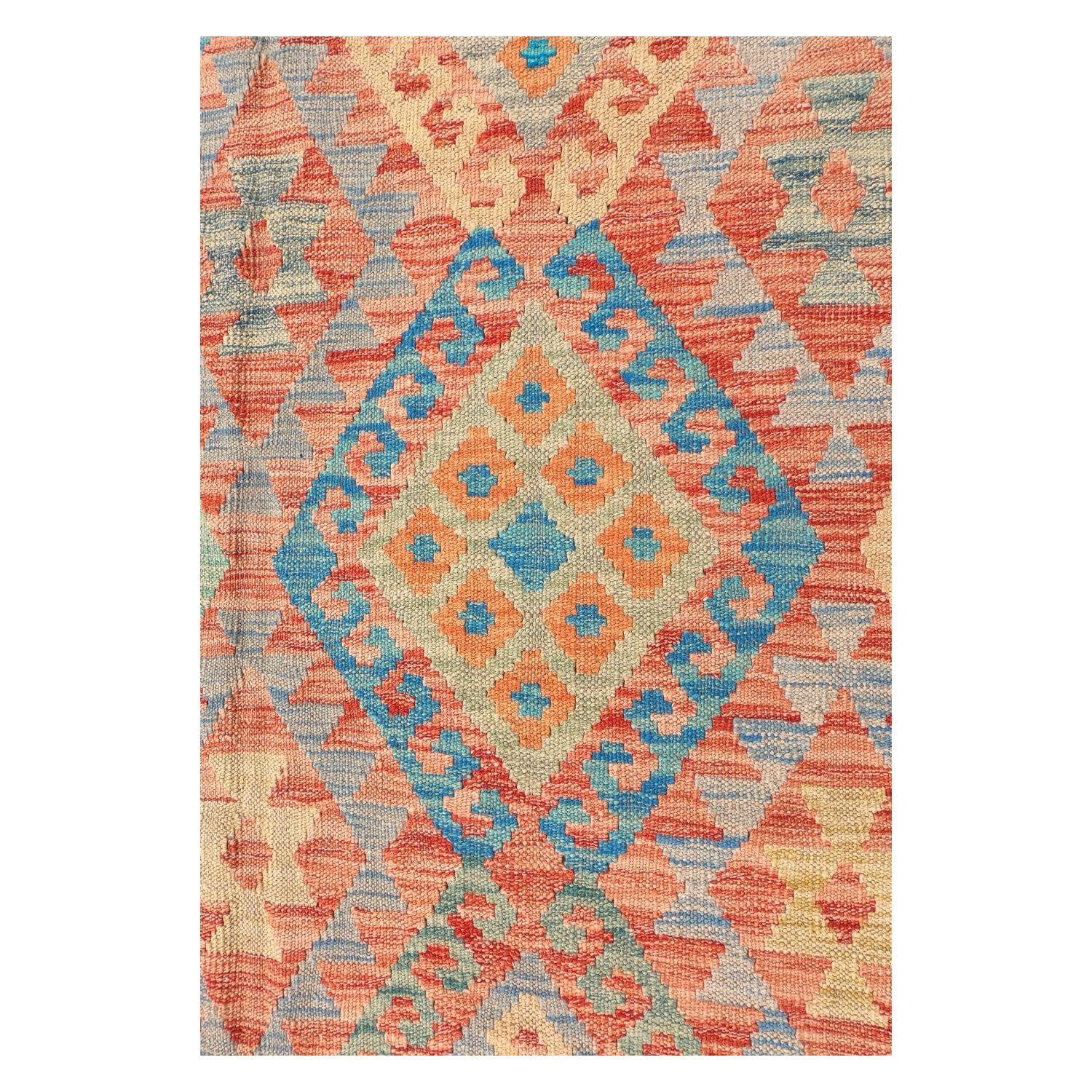 Alfombra Lana, Kelim Kashkuli 3.00 x 2.10 mts. 0208-1