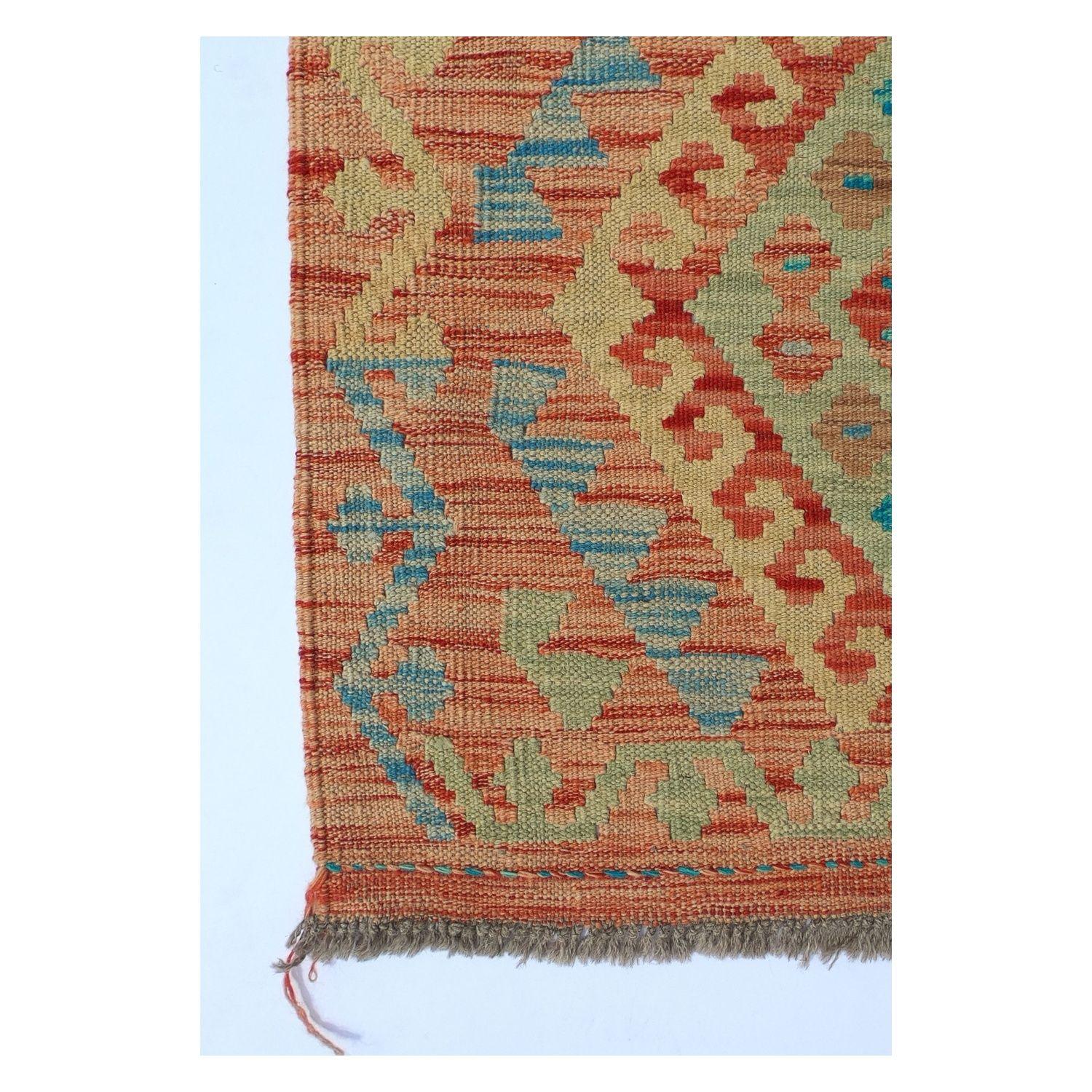 Alfombra Lana, Kelim Kashkuli 3.00 x 2.10 mts. 0208-2