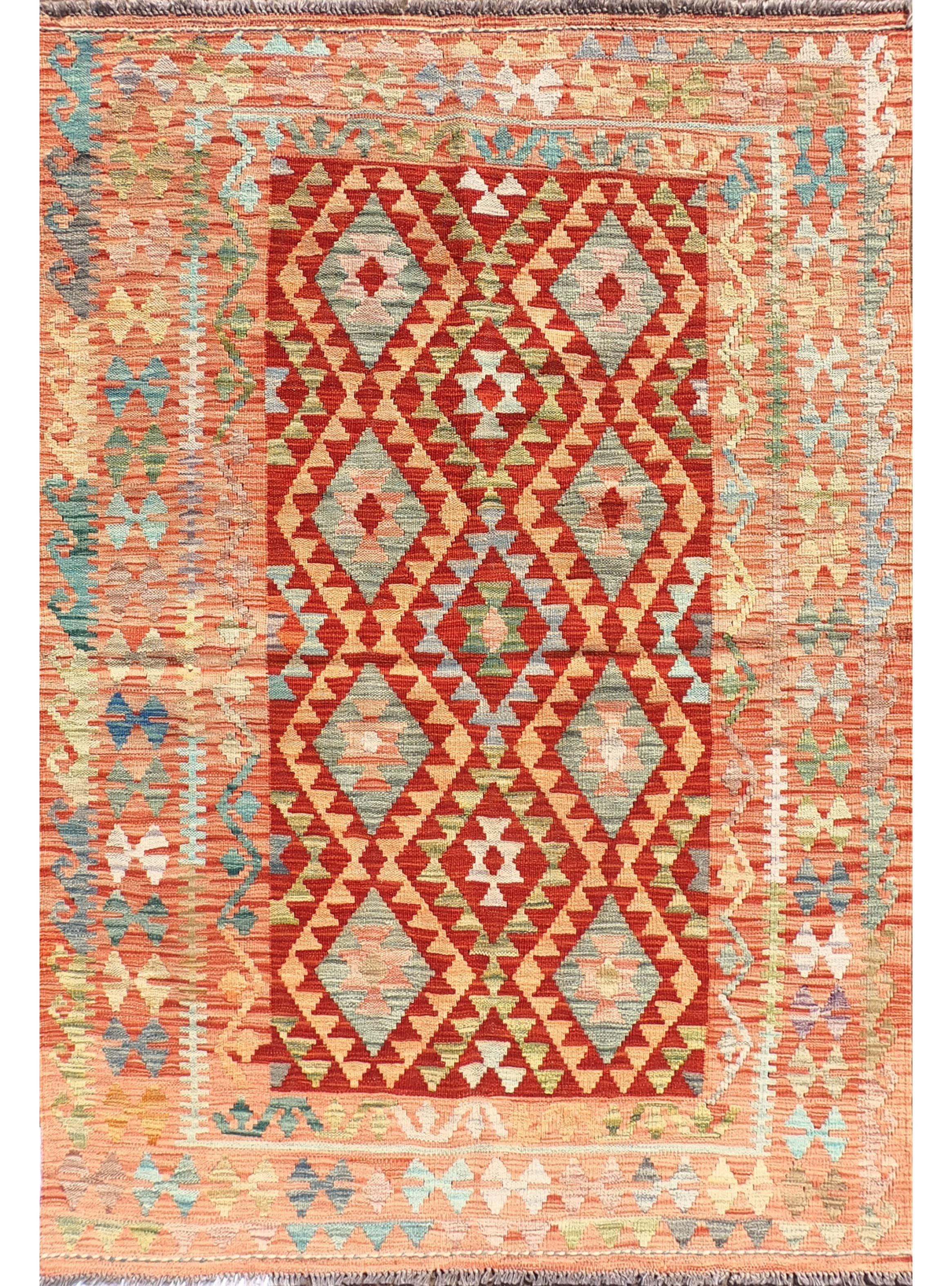Alfombra de Lana Kelim Kashkuli 1.80 x 1.20 mts, K1474-0