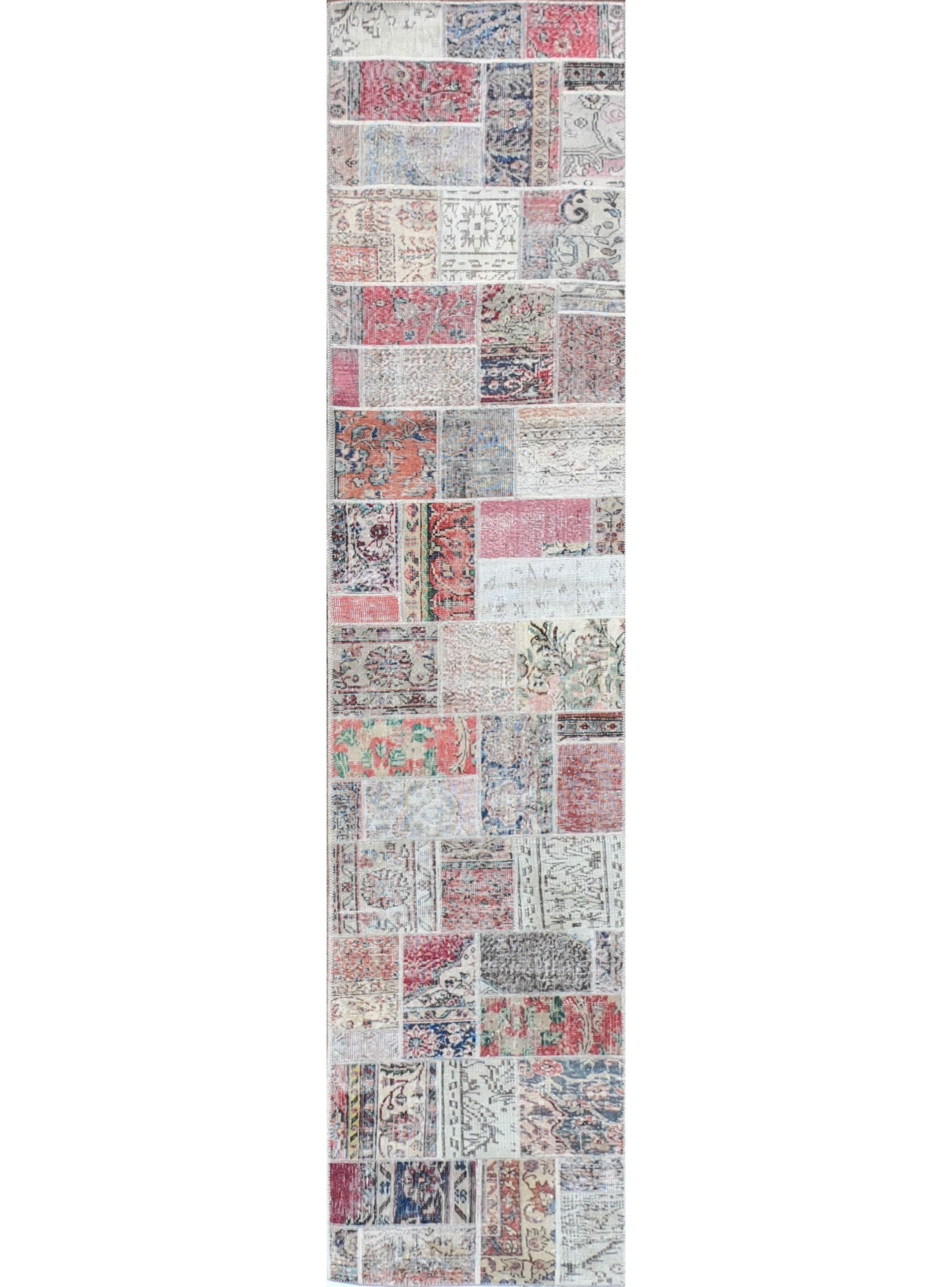 Alfombra Persa de Lana, Patchwork Estambul de 4.00 x 0.80 mts, AA083-0