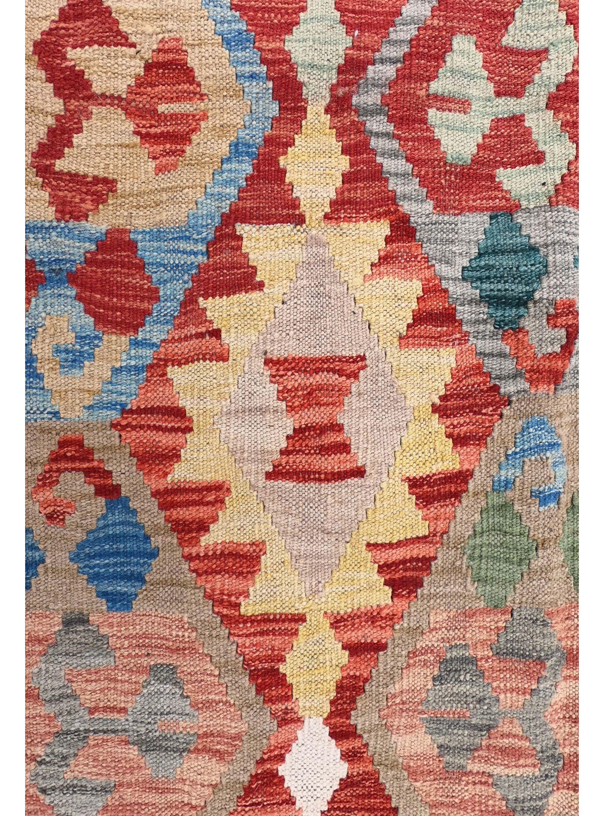 Alfombra de Lana Kelim Kashkuli de 3.00 x 2.10 mts., AA888-3